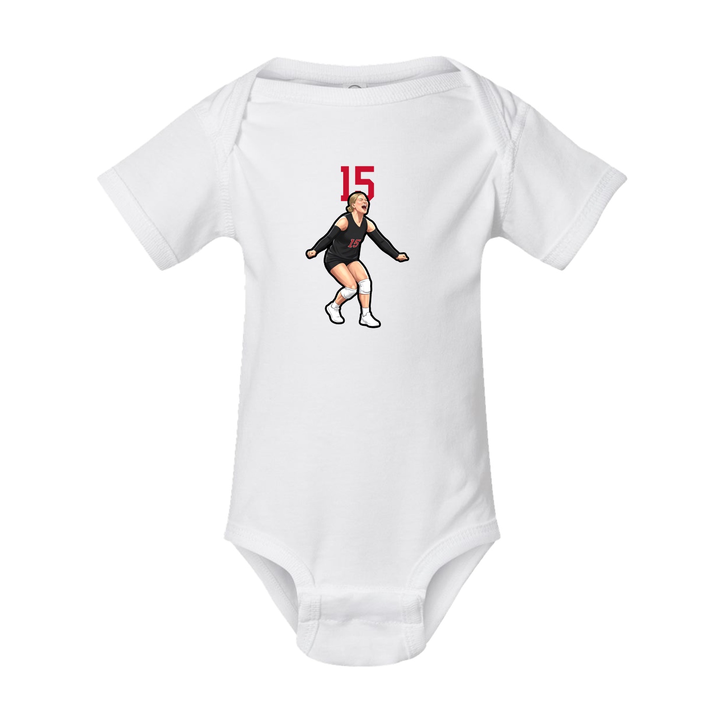 Baby Onesie — Number Top in White