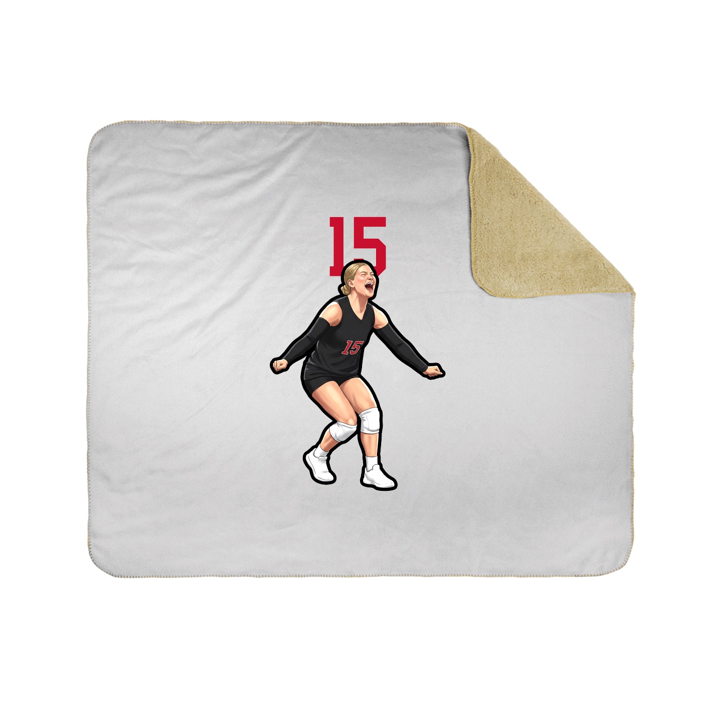 Throw Blanket — Number Top in White