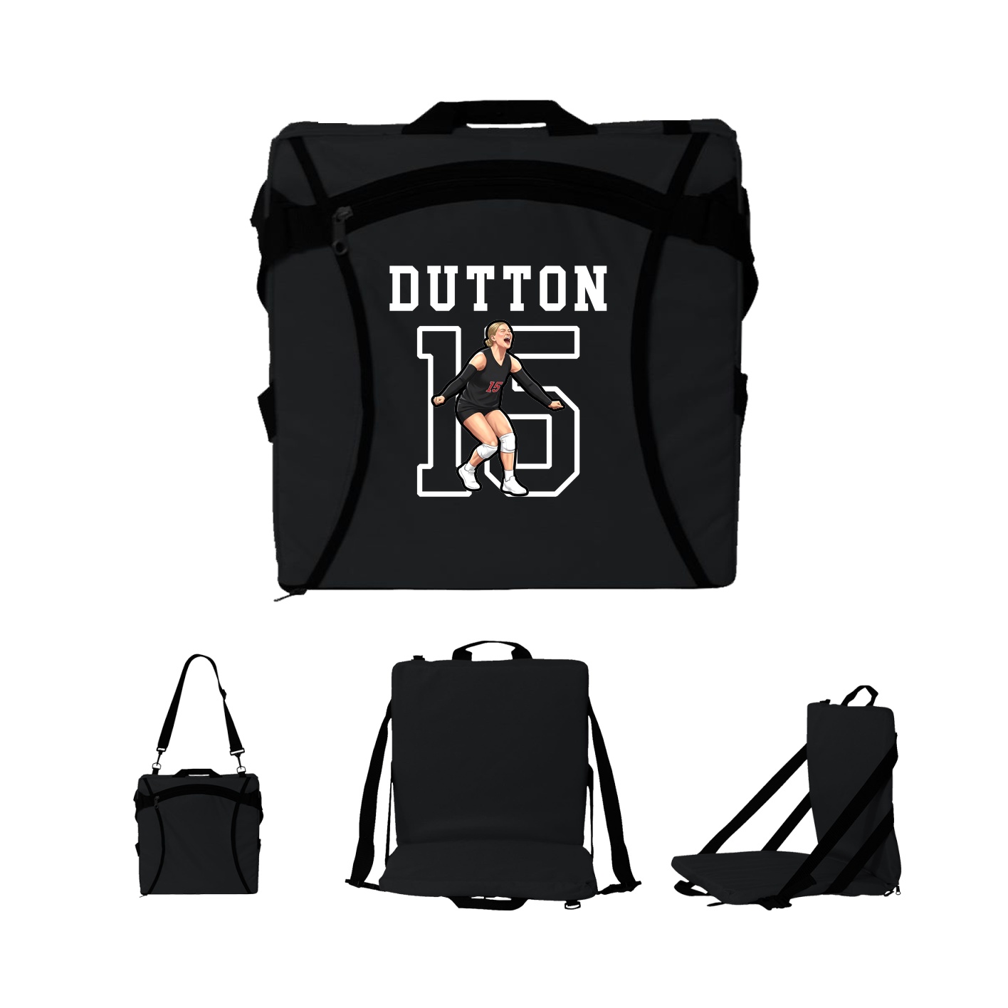 Folding Stadium Seat — Shirsey in Black