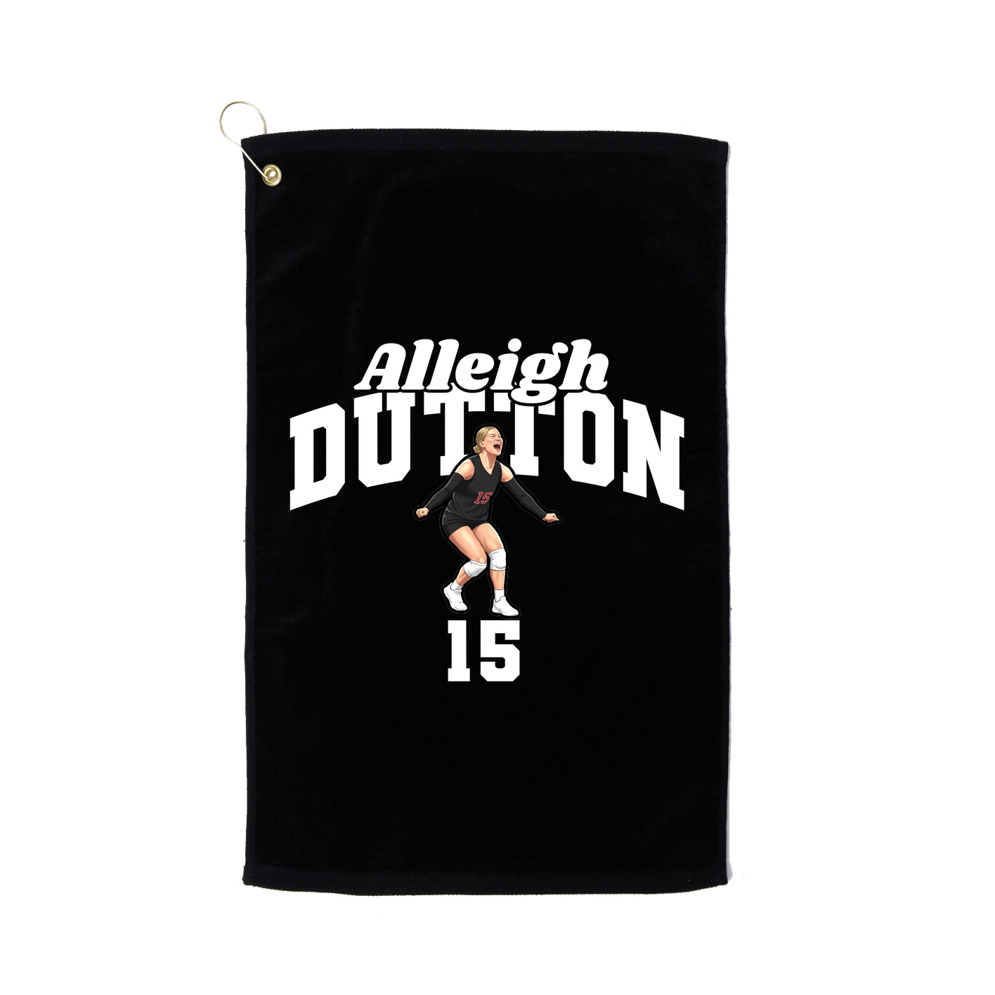 Golf Towel — Signature Arch in Black