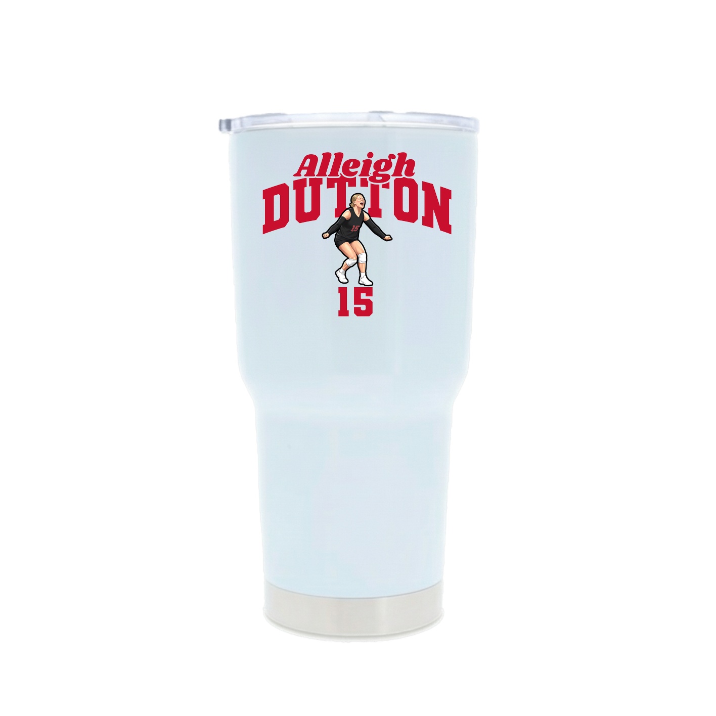 30oz Stainless Steel Tumbler — Signature Arch in White