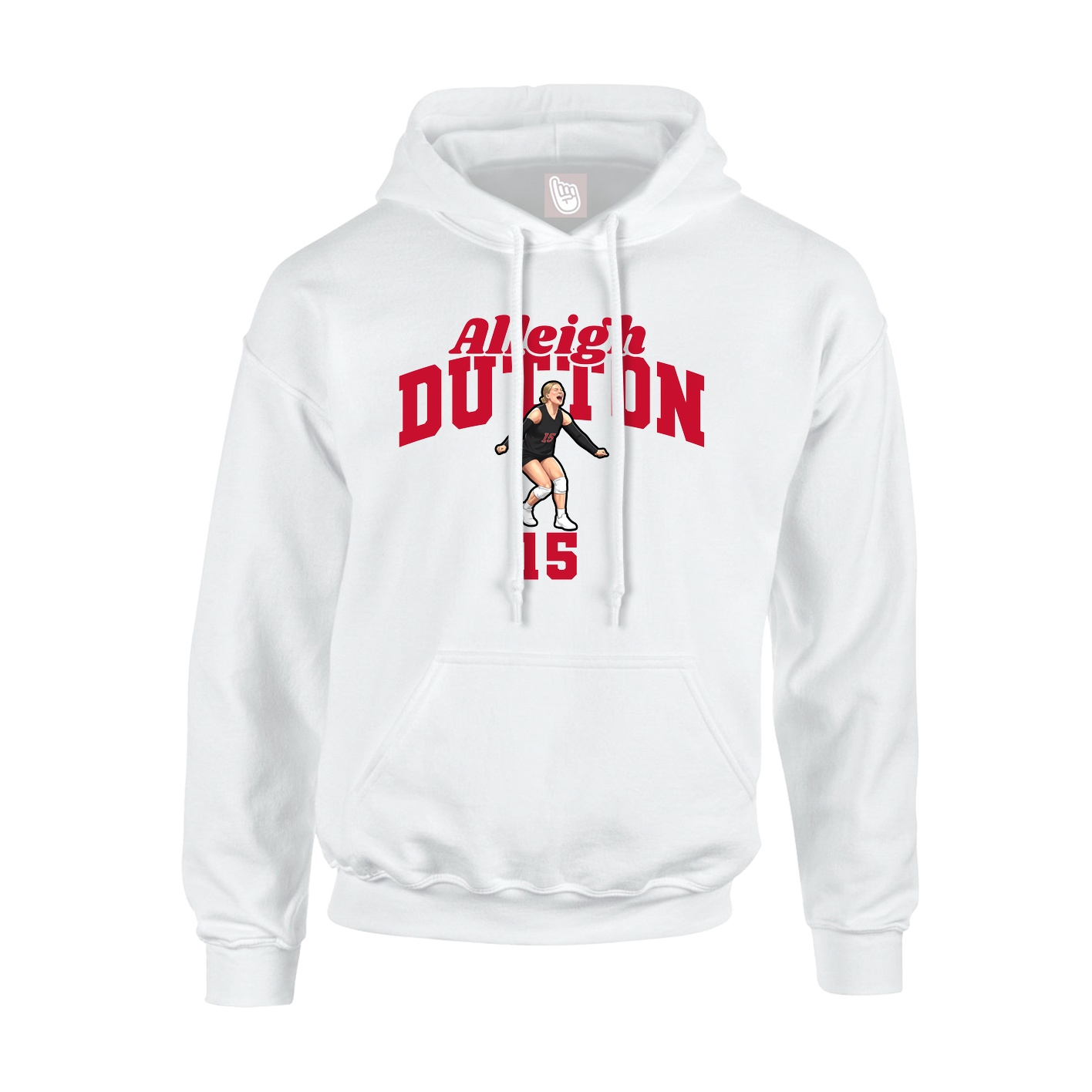 Hoodie — Signature Arch in White