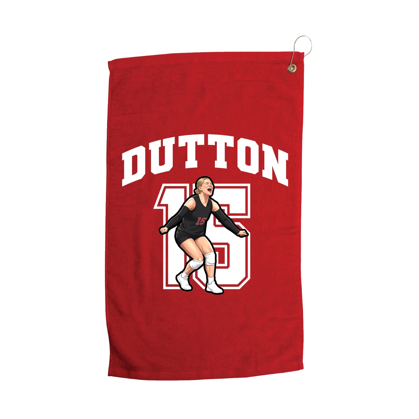 Golf Towel — Number in Red
