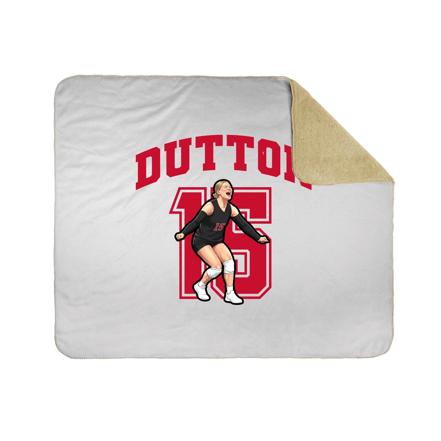 Throw Blanket — Number in White