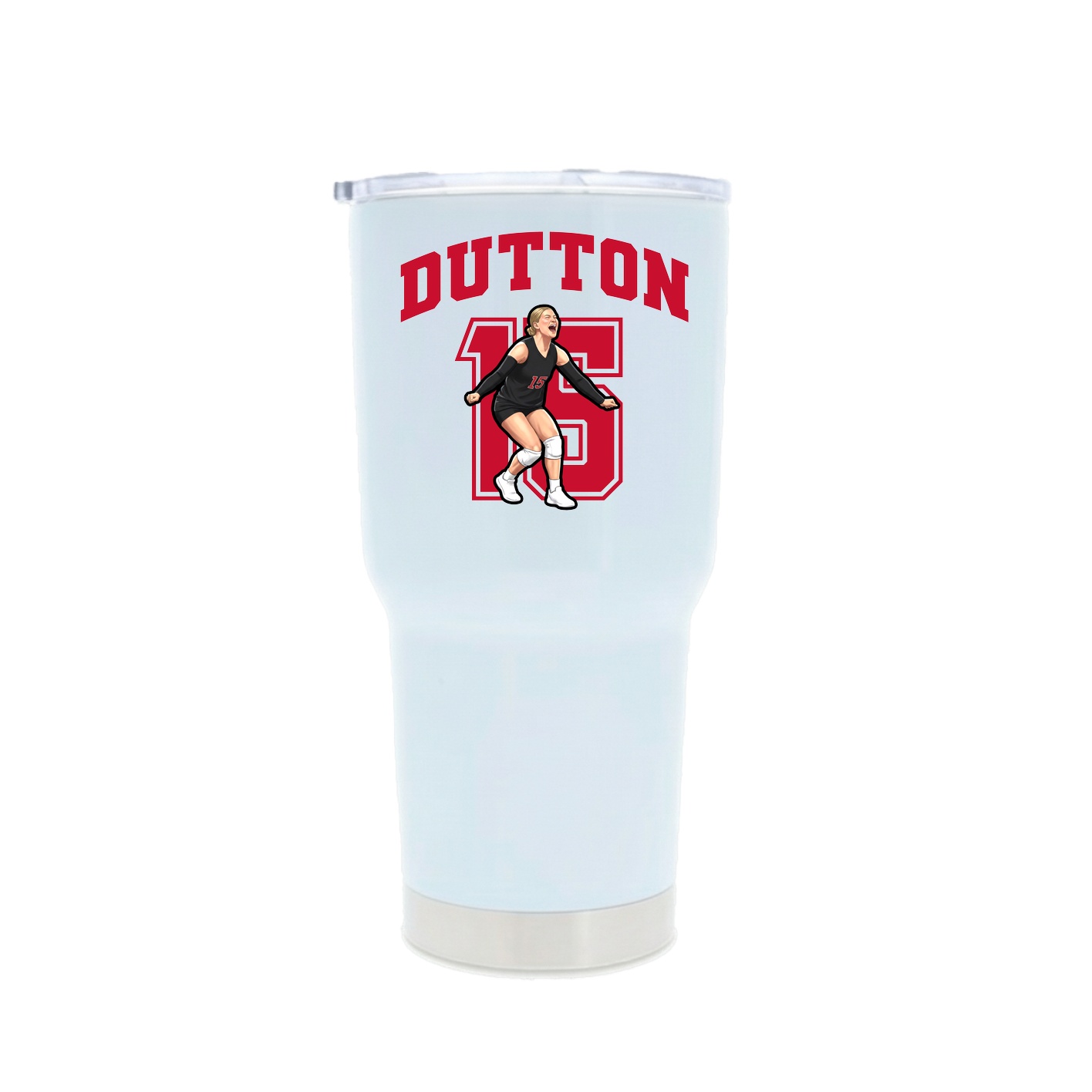 30oz Stainless Steel Tumbler — Number in White