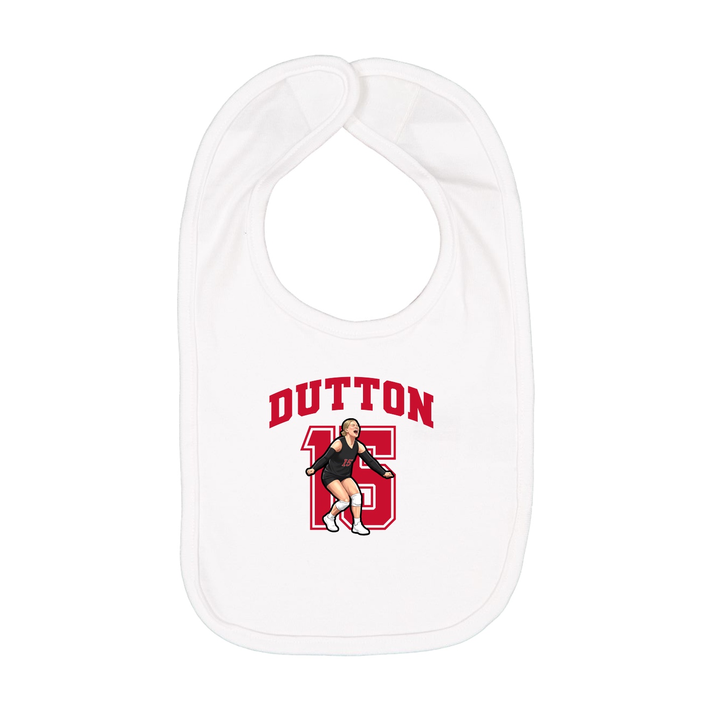 Infant Bib — Number in White