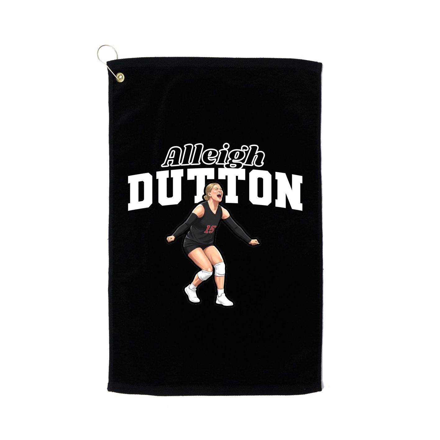 Golf Towel — Name Arch in Black