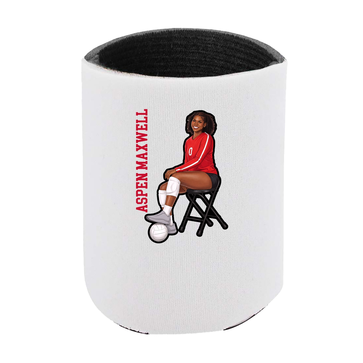 Can Holder — Name Vertical in White