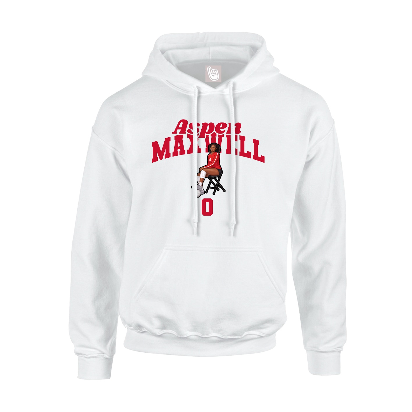 Youth Hoodie — Signature Arch in White