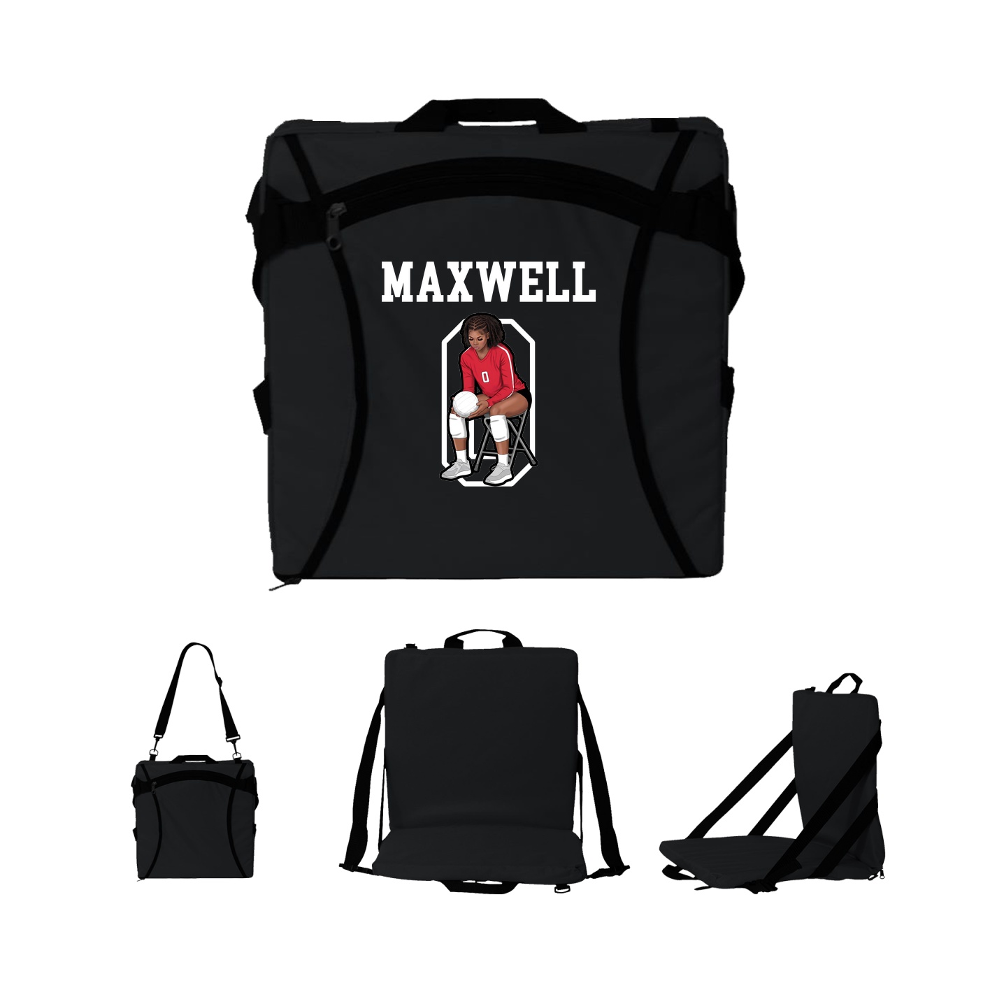 Folding Stadium Seat — Shirsey in Black