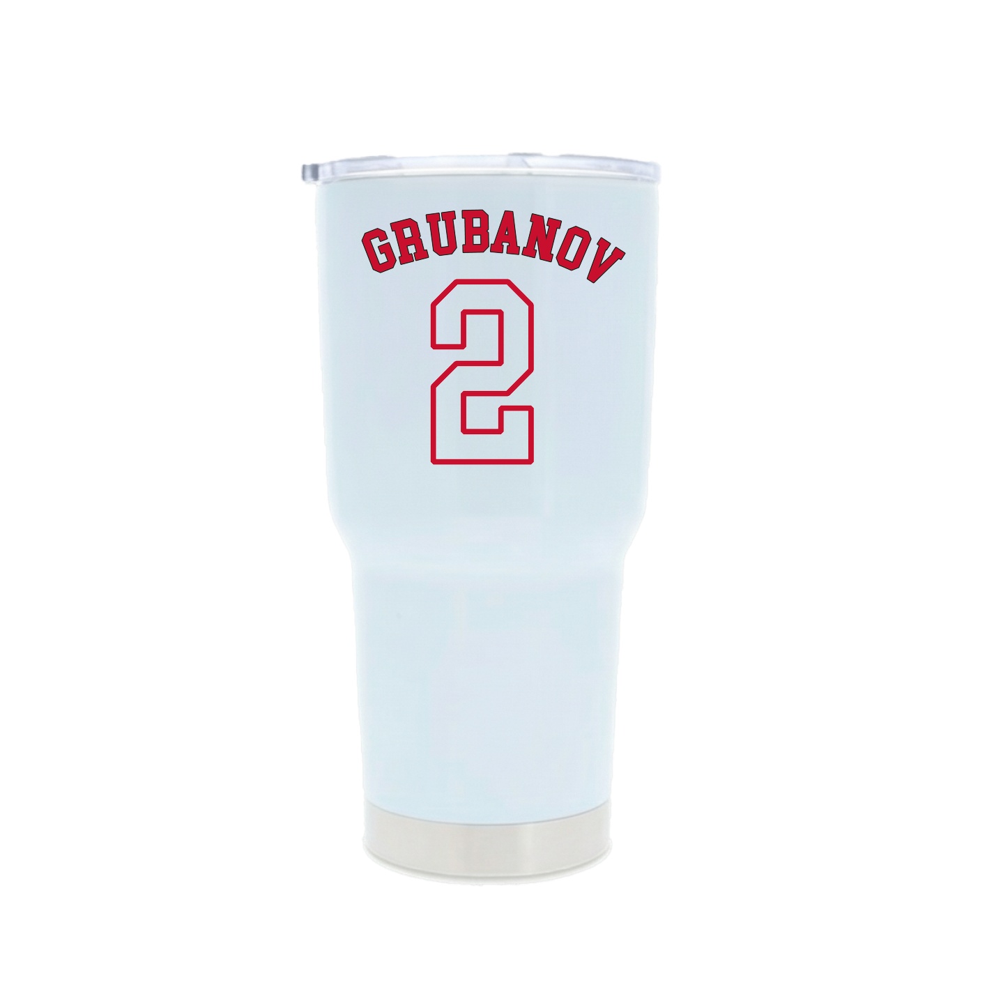 30oz Stainless Steel Tumbler — Shirsey Arch in White