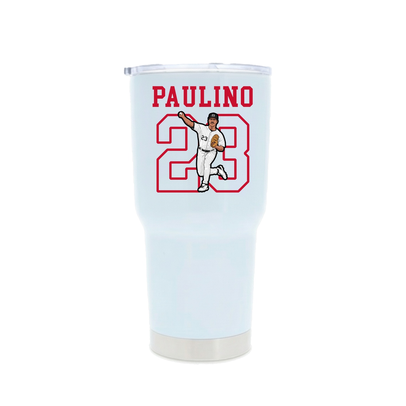 30oz Stainless Steel Tumbler — Shirsey in White
