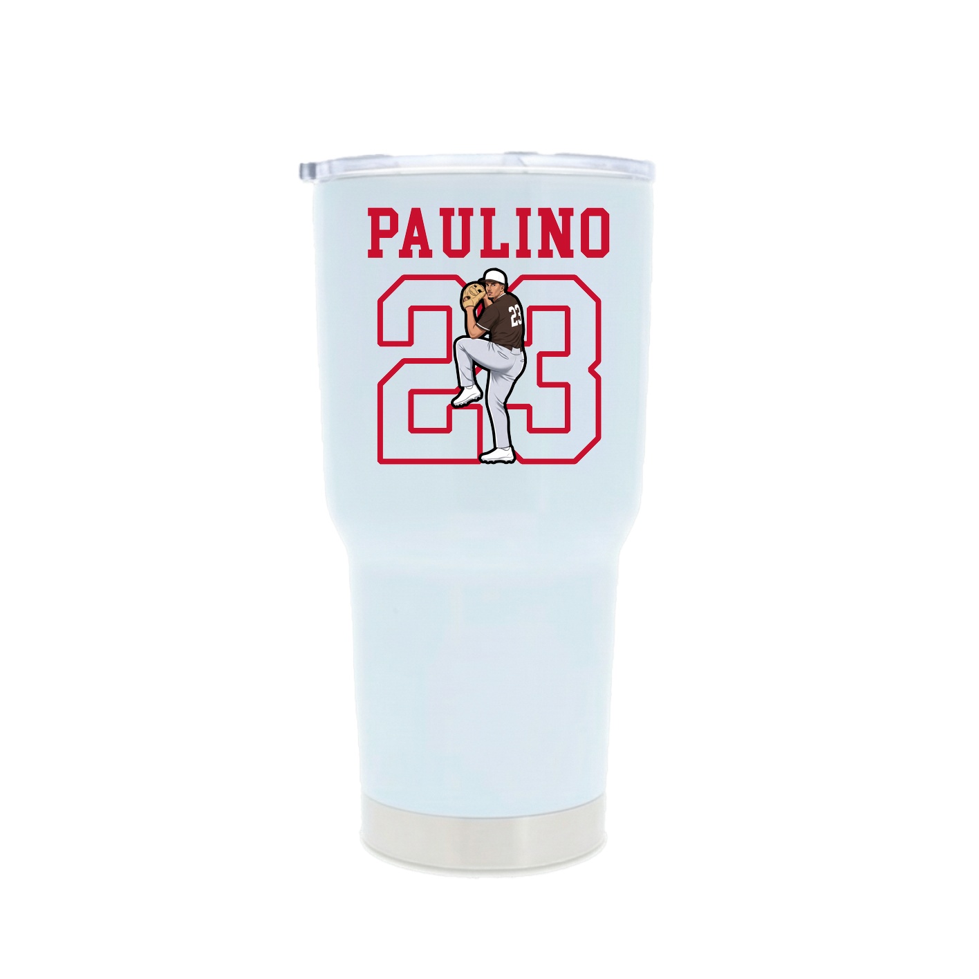 30oz Stainless Steel Tumbler — Shirsey in White