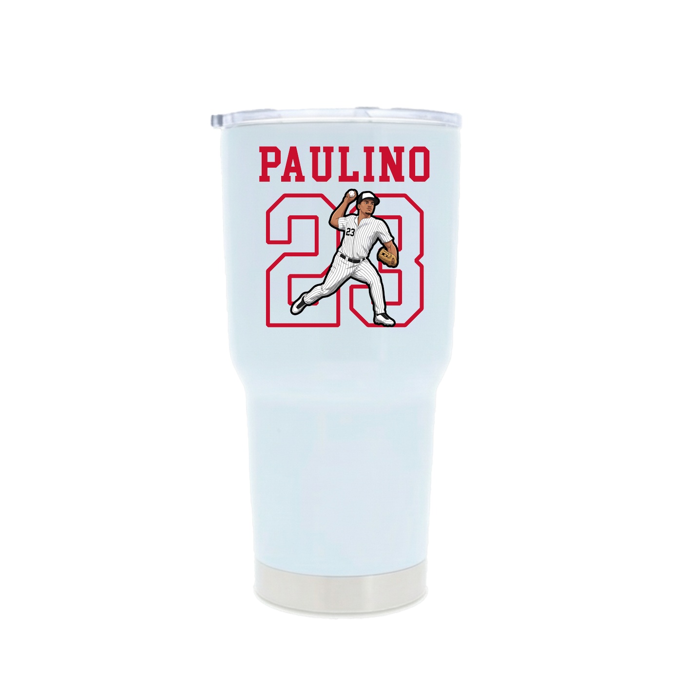 30oz Stainless Steel Tumbler — Shirsey in White