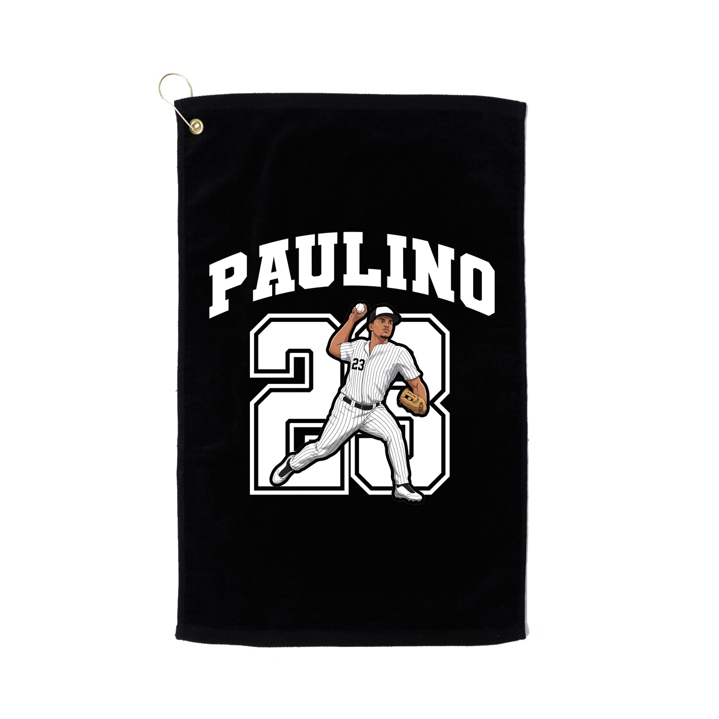 Golf Towel — Number in Black