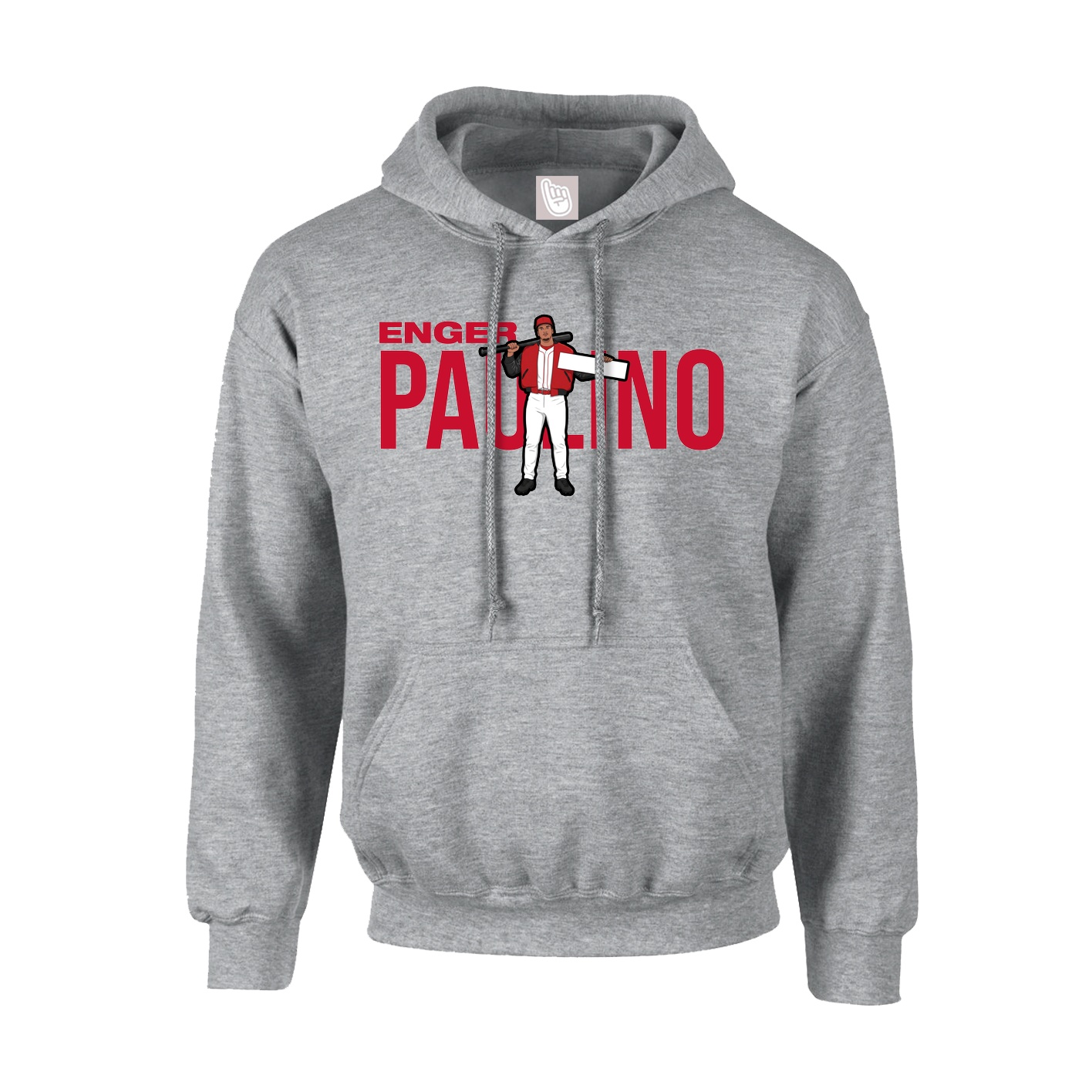 Youth Hoodie — Player Name in Grey