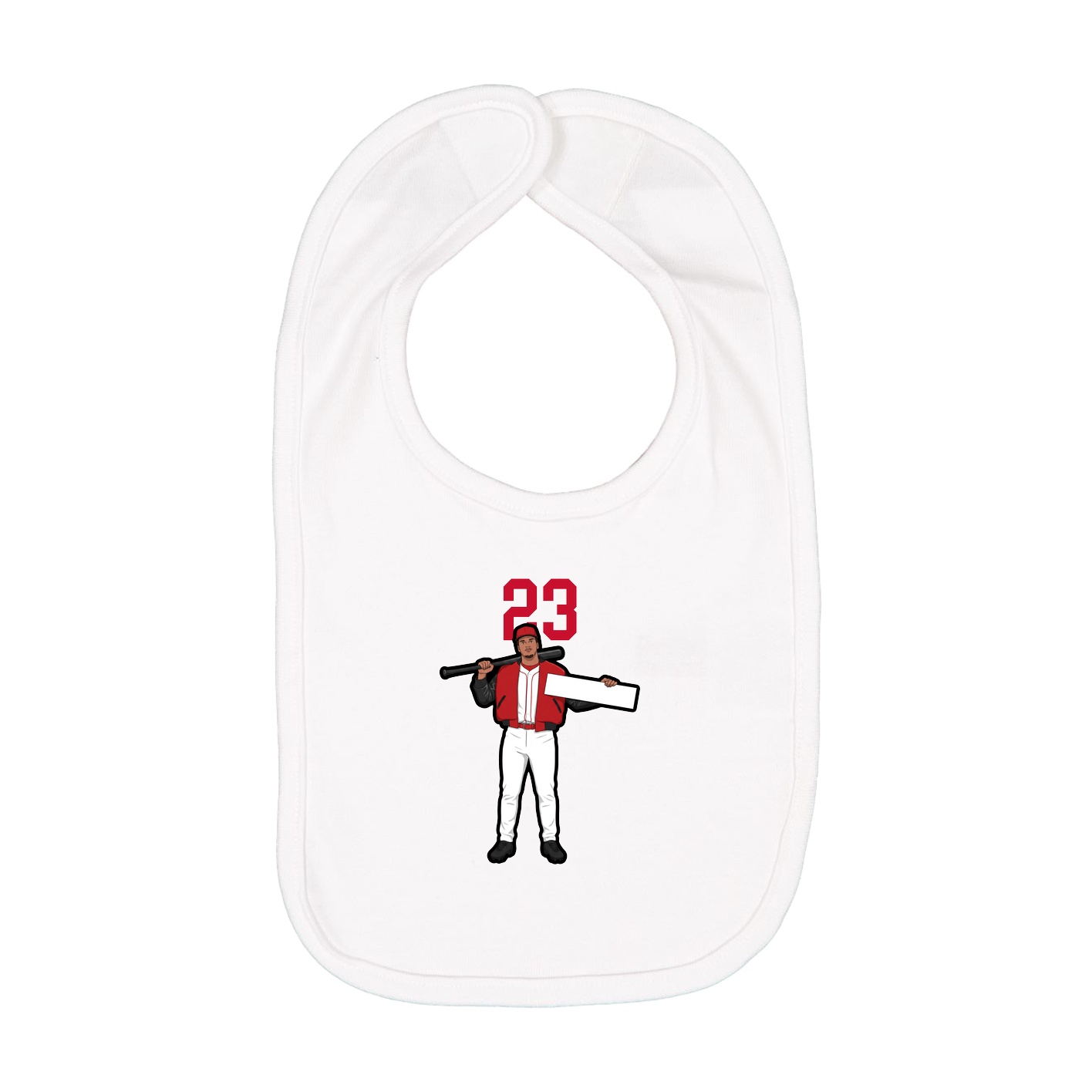 Infant Bib — Number Top in White