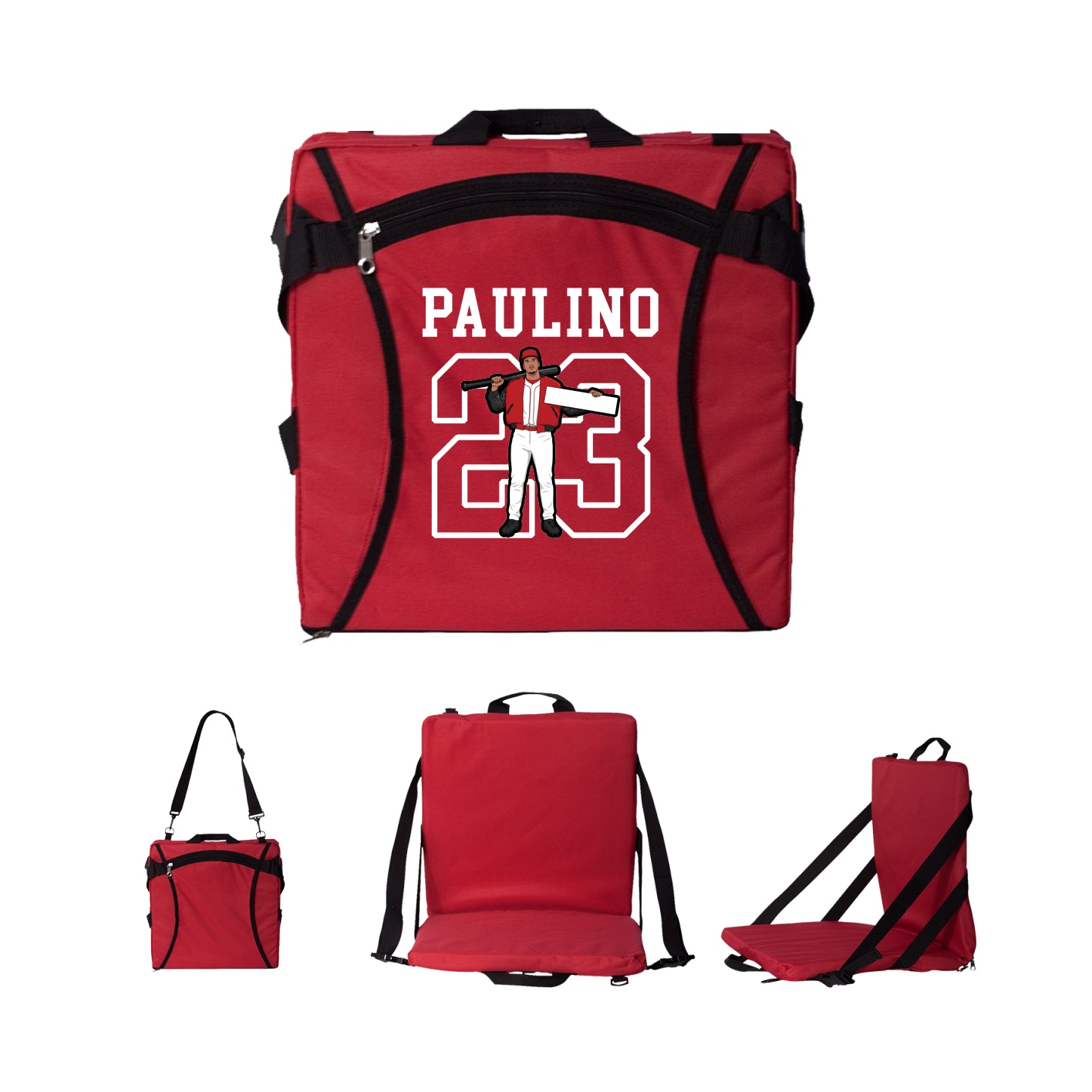 Folding Stadium Seat — Shirsey in Red