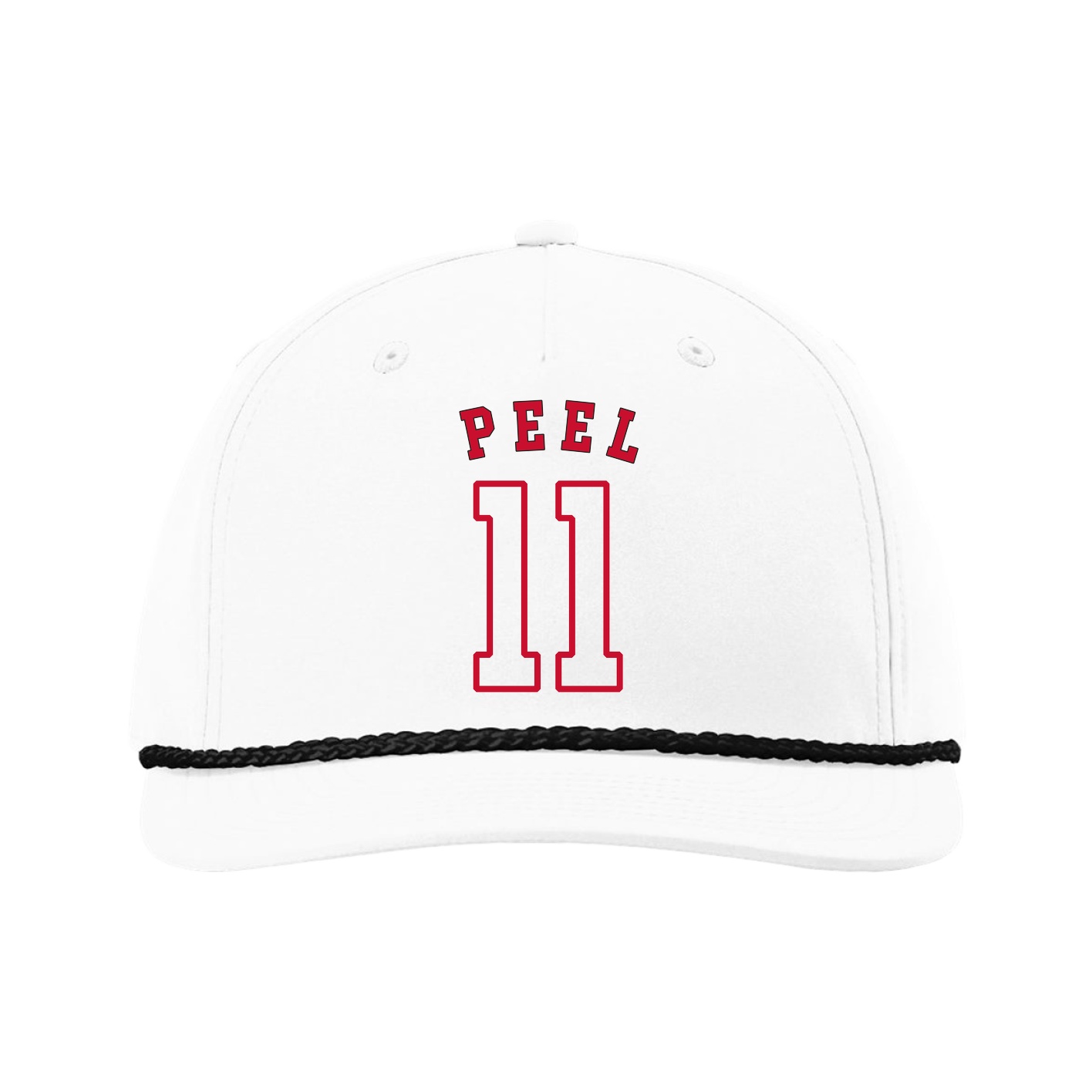 Five-Panel Classic Rope Cap — Shirsey Arch in White