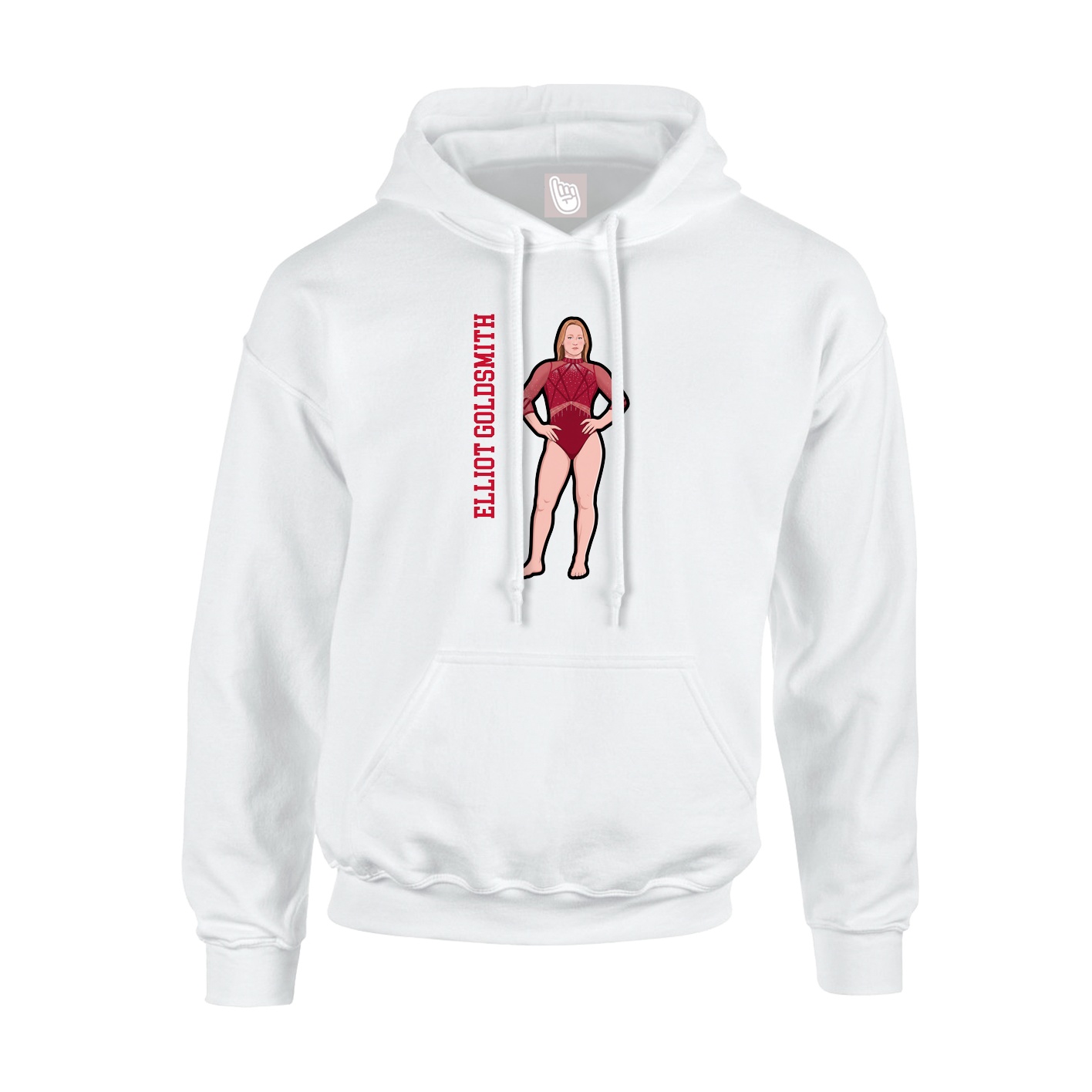 Hoodie — Name Vertical in White