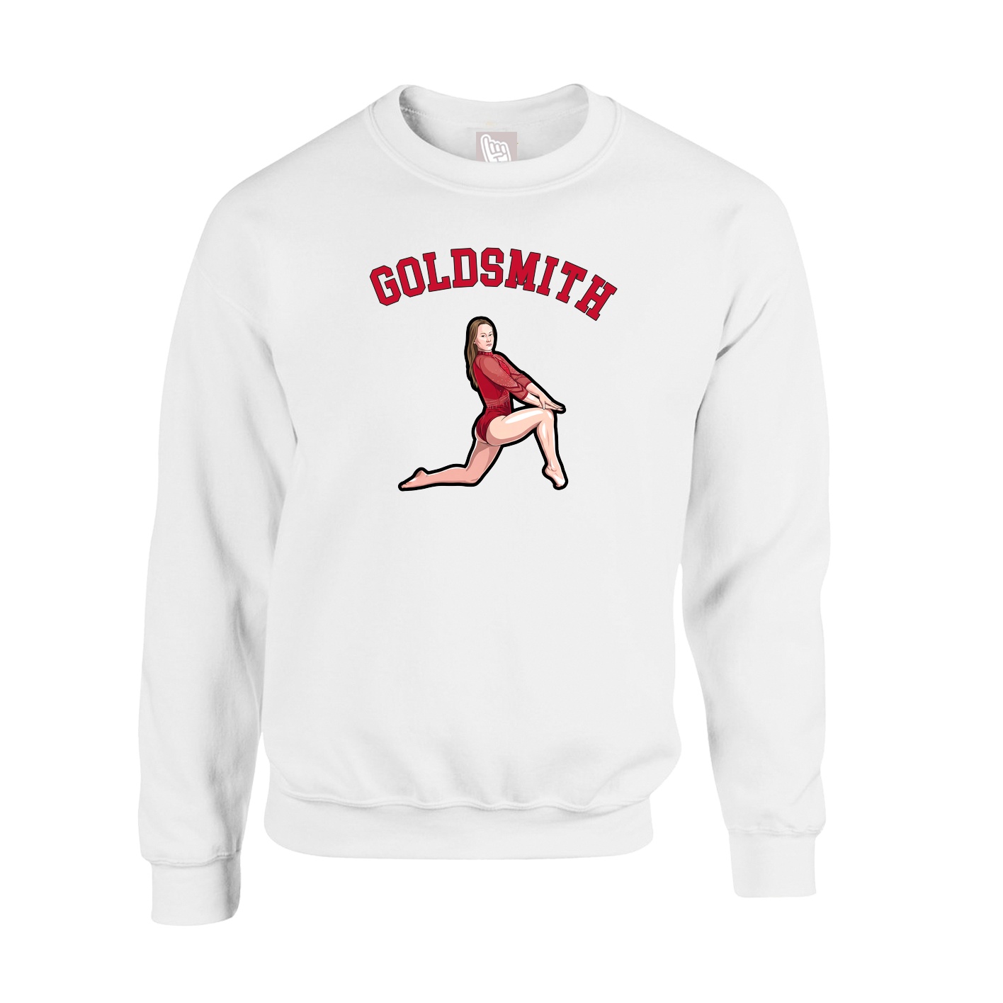 Fleece Crew — Shirsey Arch in White
