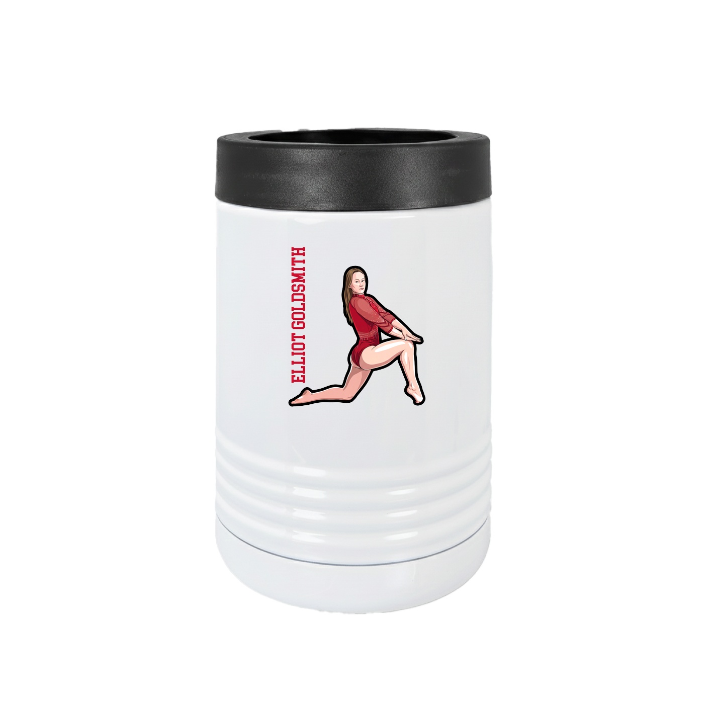 Beverage Holder — Name Vertical in White