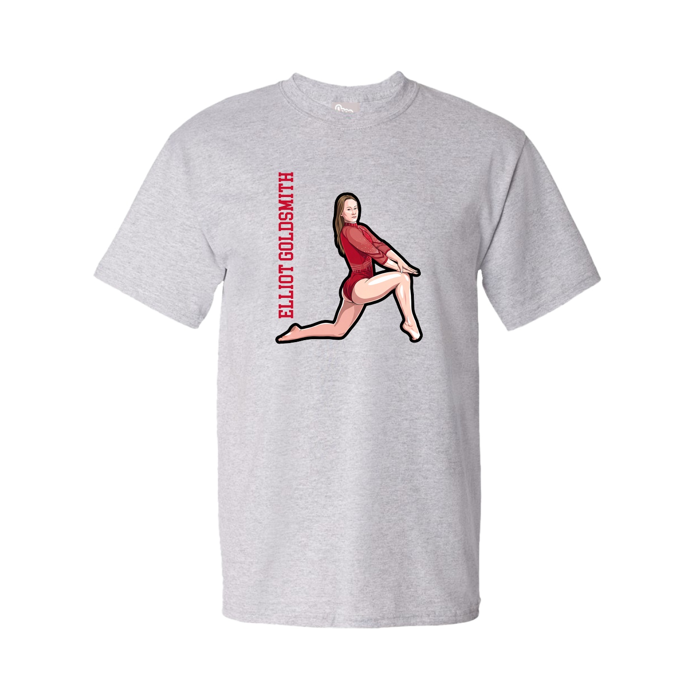 Tee — Name Vertical in Grey