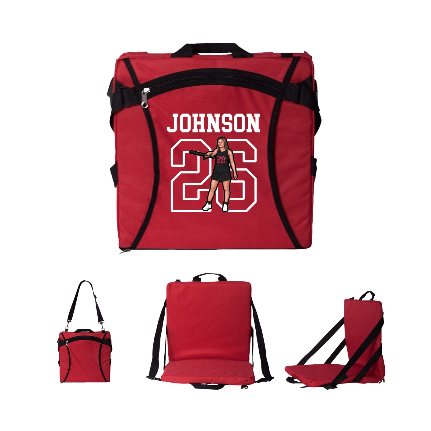 Folding Stadium Seat — Shirsey in Red
