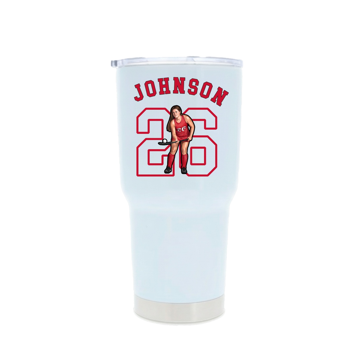 30oz Stainless Steel Tumbler — Shirsey Arch in White