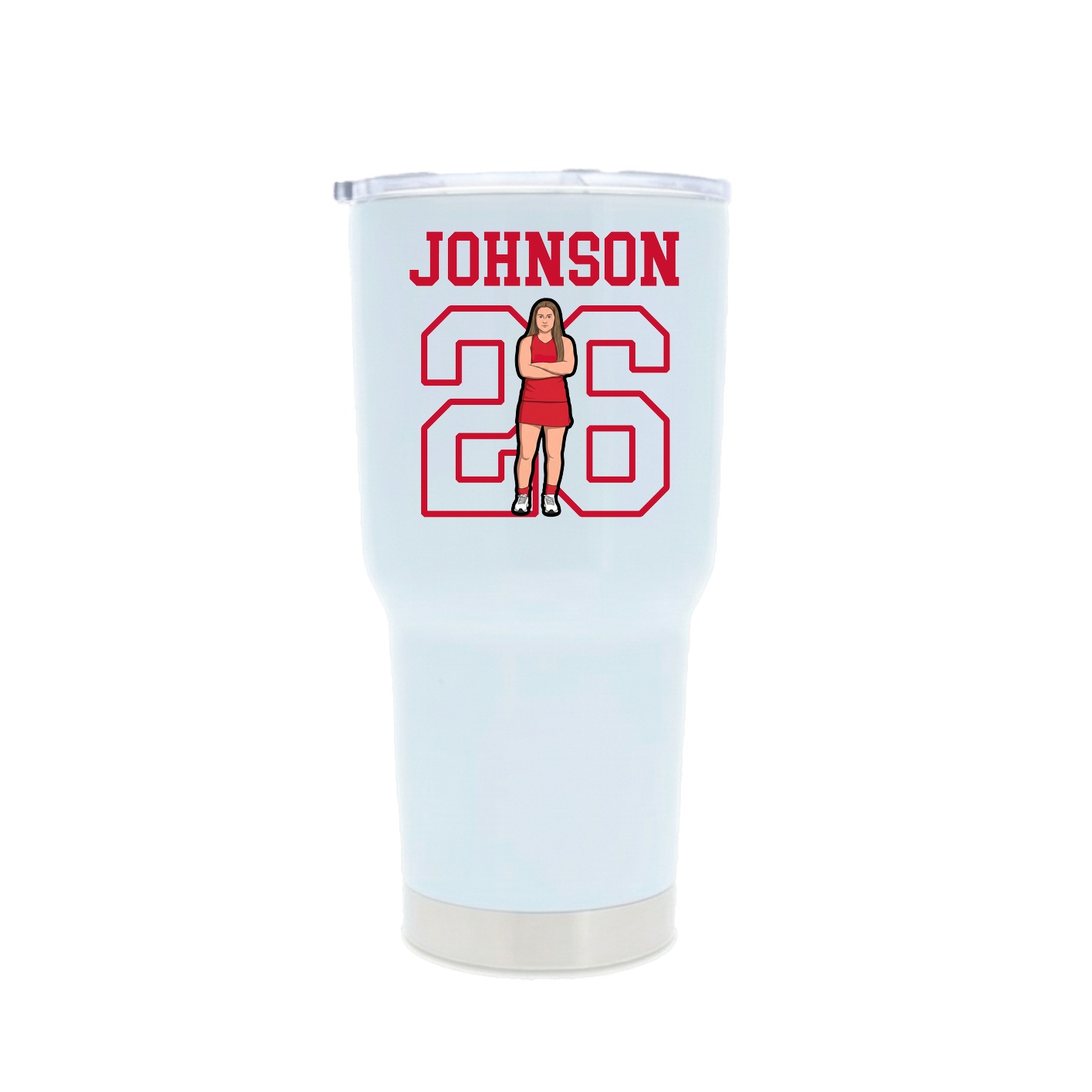 30oz Stainless Steel Tumbler — Shirsey in White
