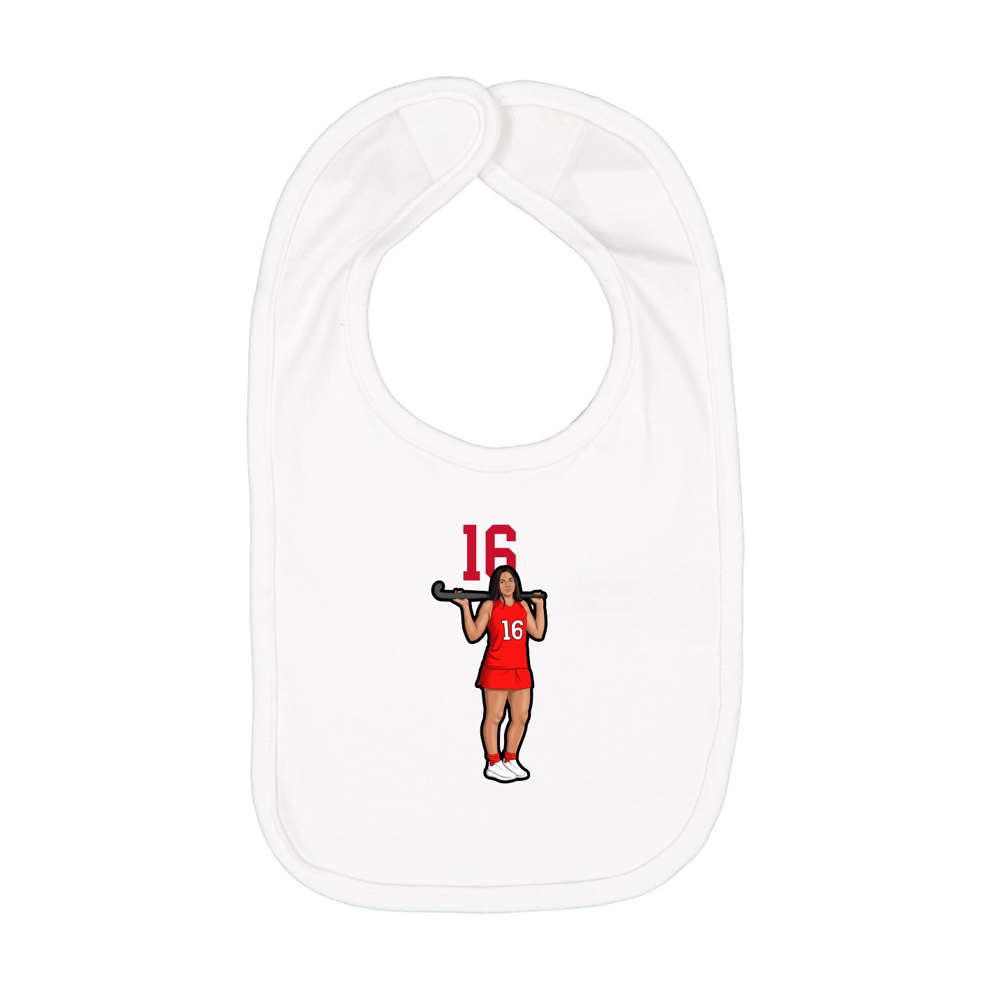 Infant Bib — Number Top in White