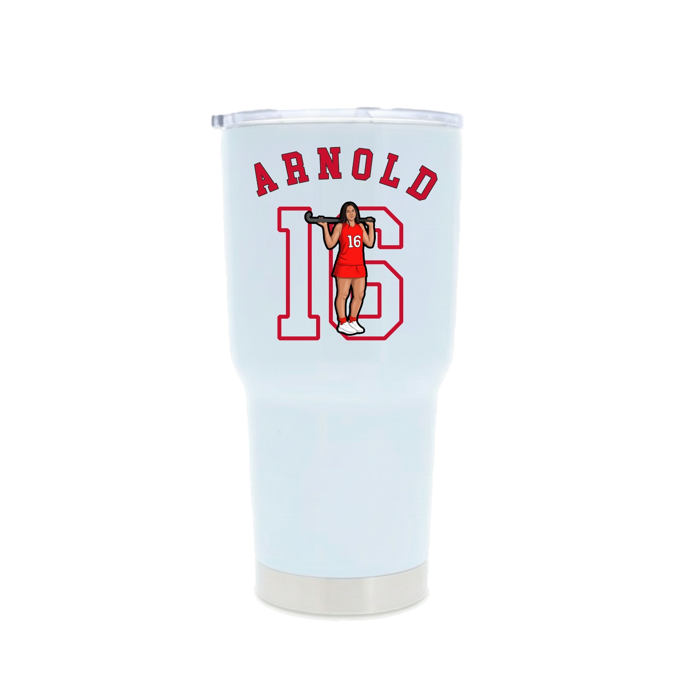 30oz Stainless Steel Tumbler — Shirsey Arch in White