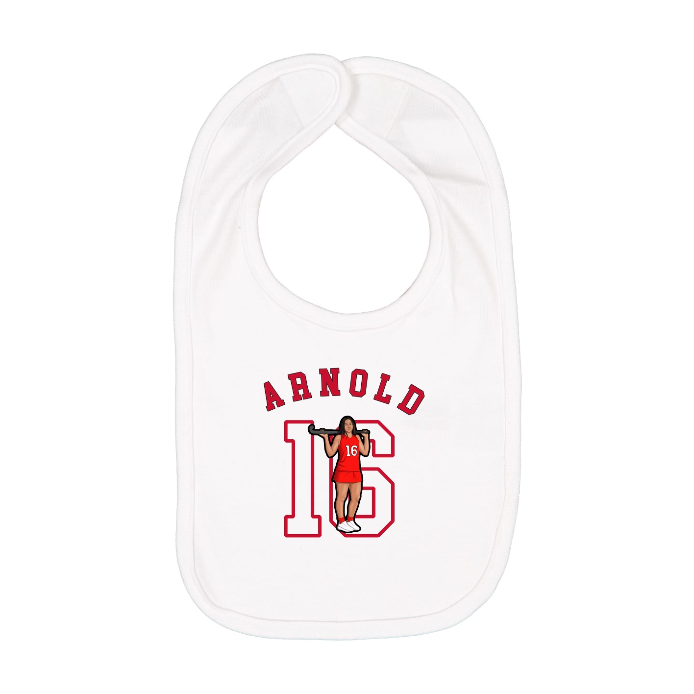 Infant Bib — Shirsey Arch in White