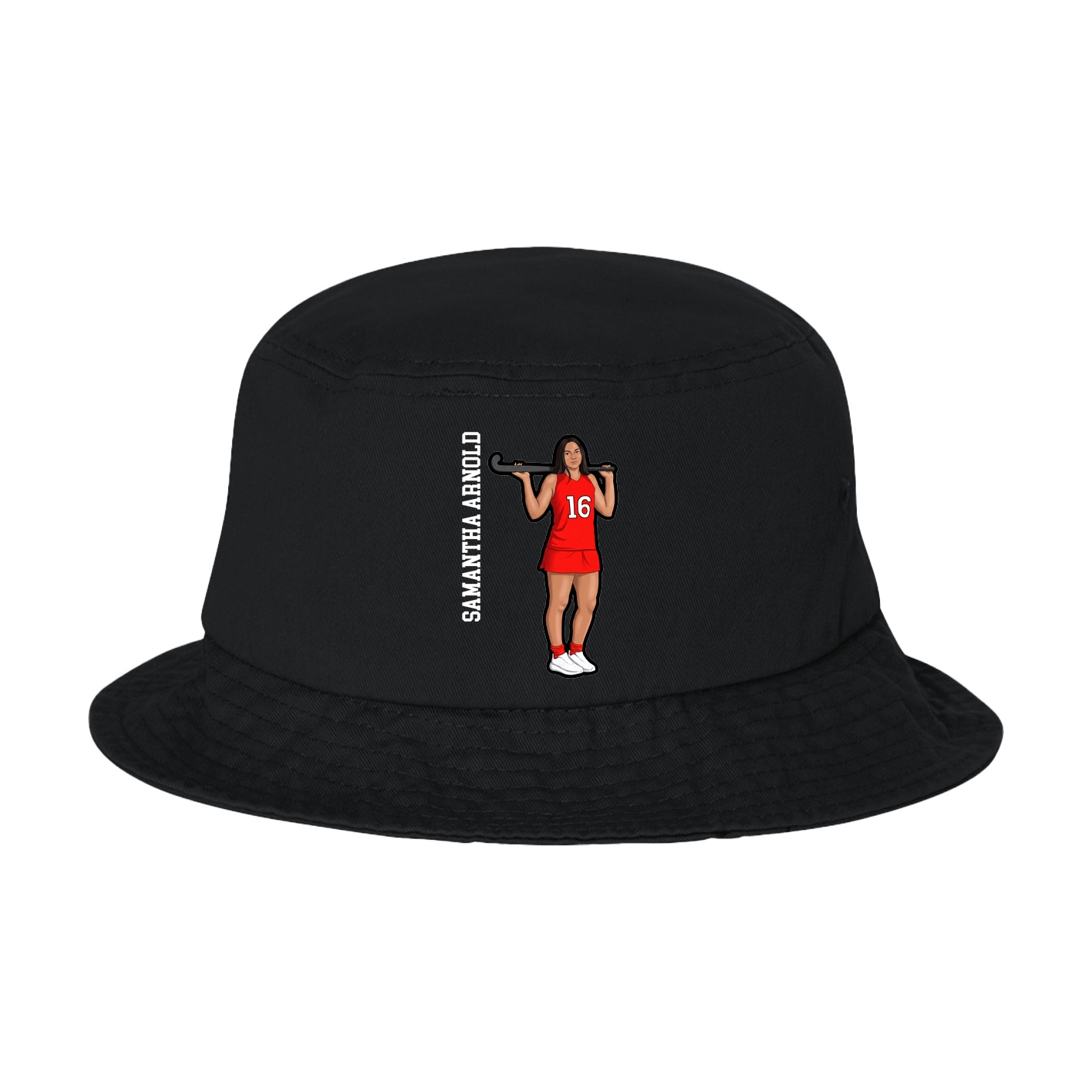 Bucket Cap — Name Vertical in Black