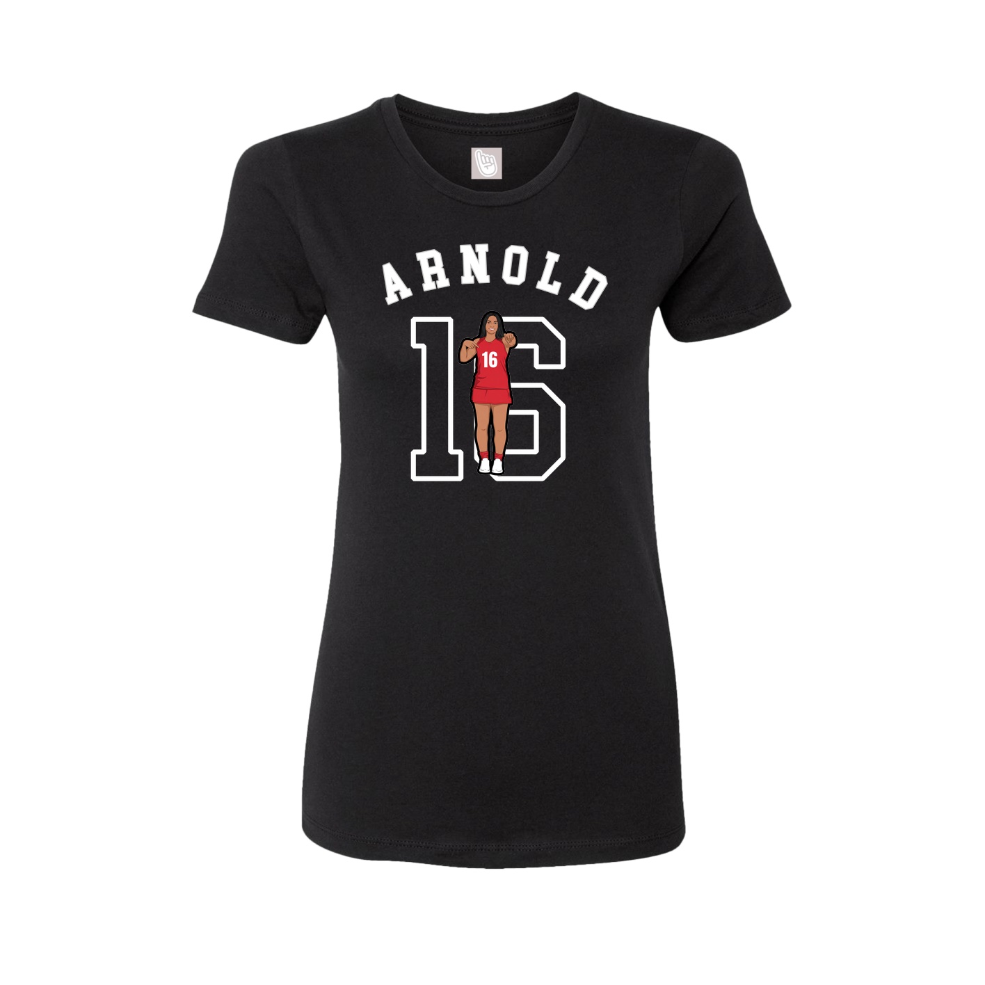 Fitted Women's Tee — Shirsey Arch in Black