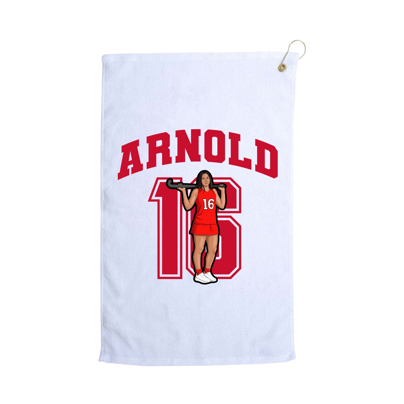 Golf Towel — Number in White