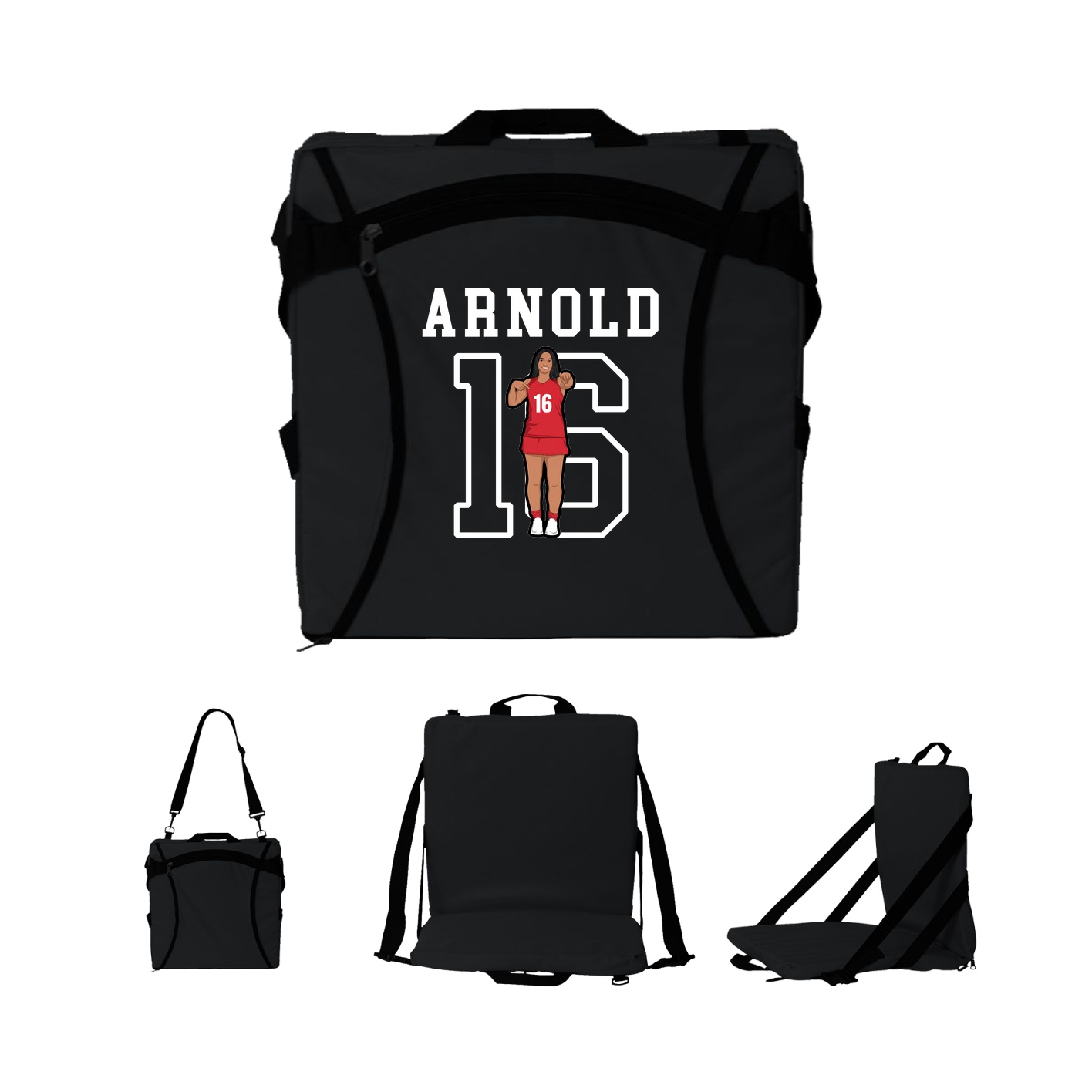 Folding Stadium Seat — Shirsey in Black
