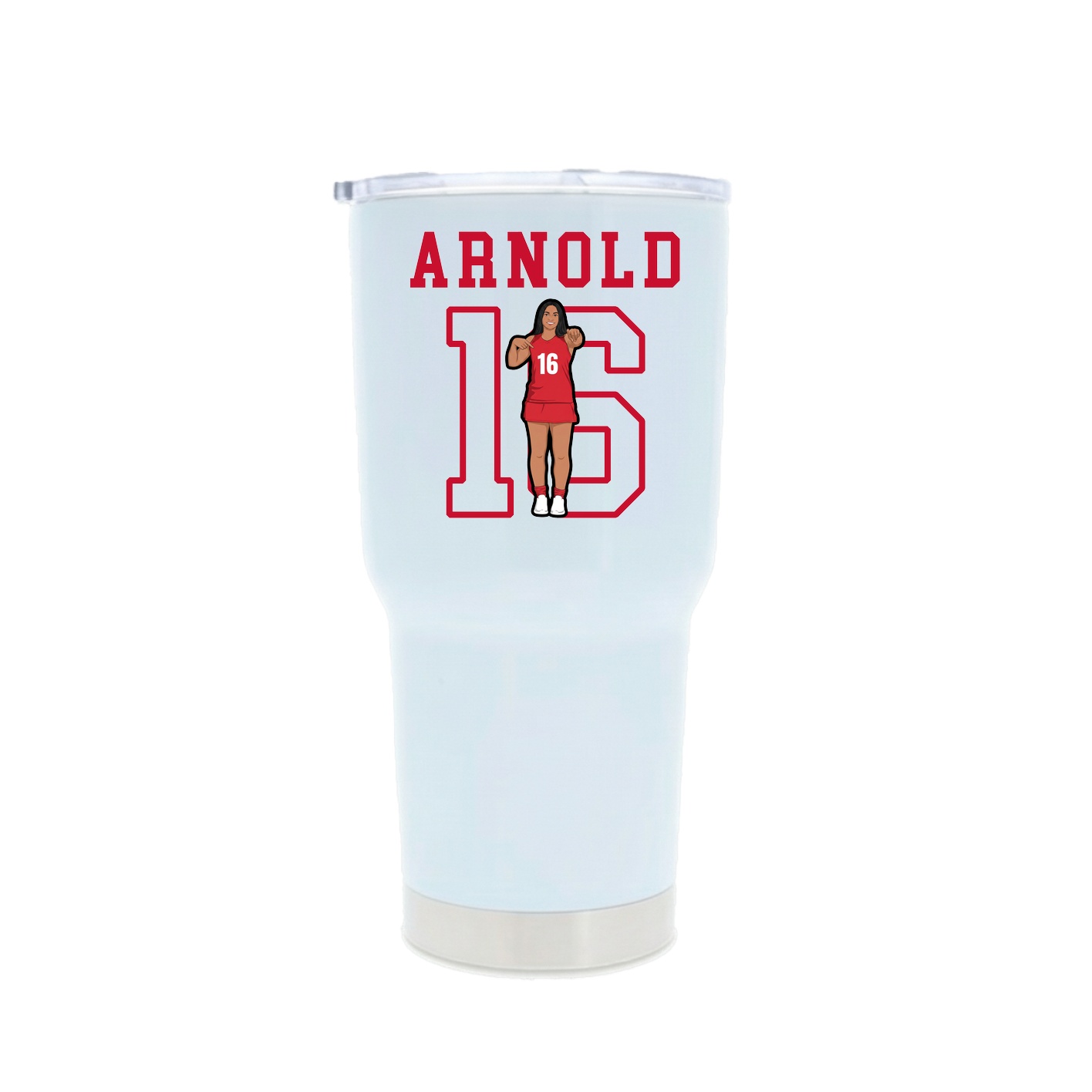 30oz Stainless Steel Tumbler — Shirsey in White
