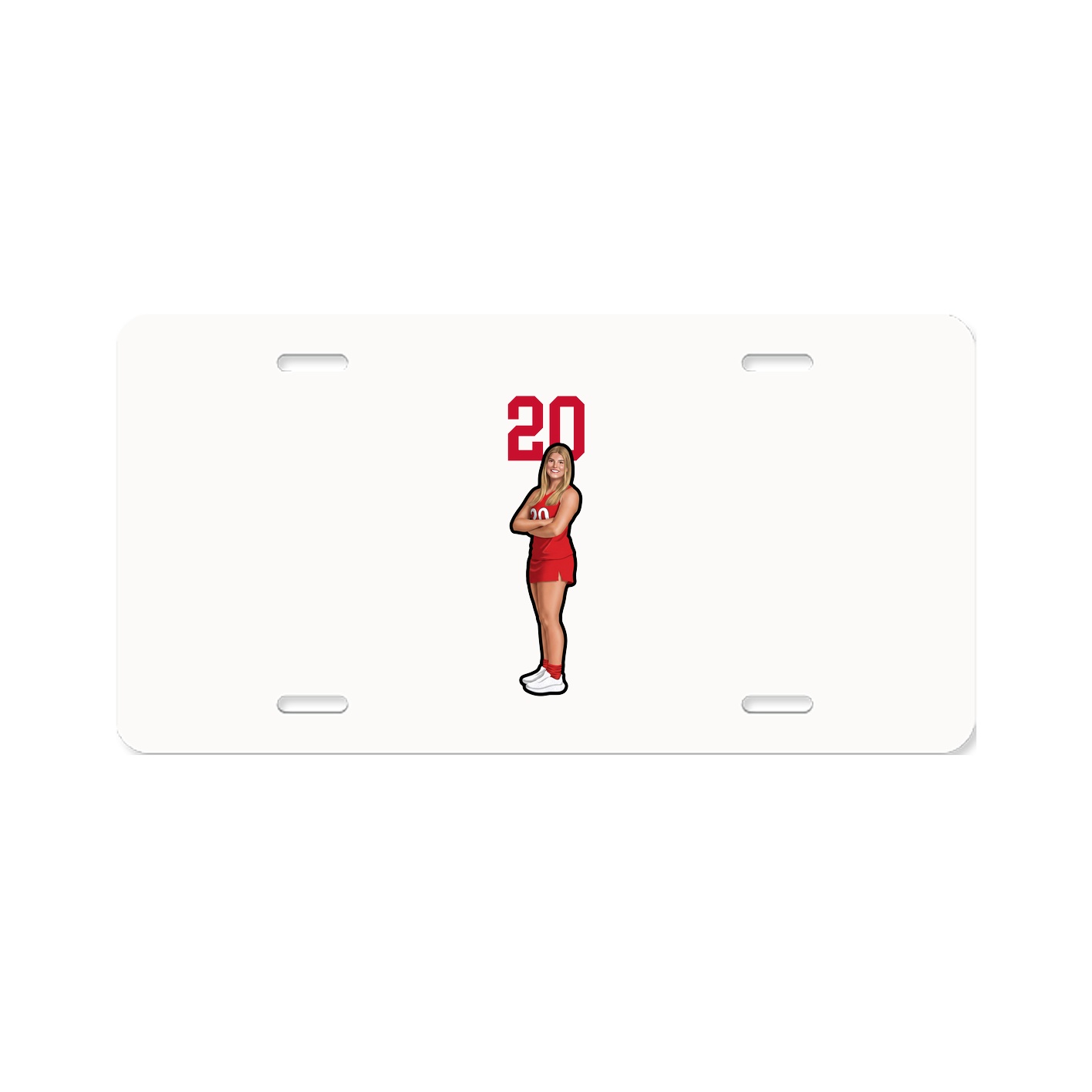License Plate — Number Top in Classic