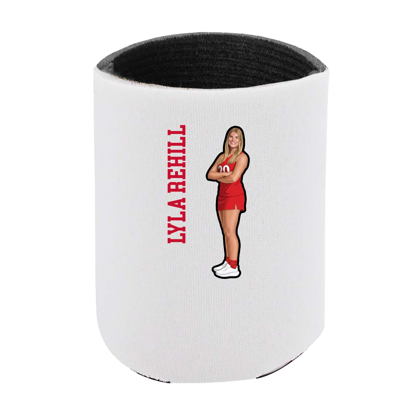 Can Holder — Name Vertical in White