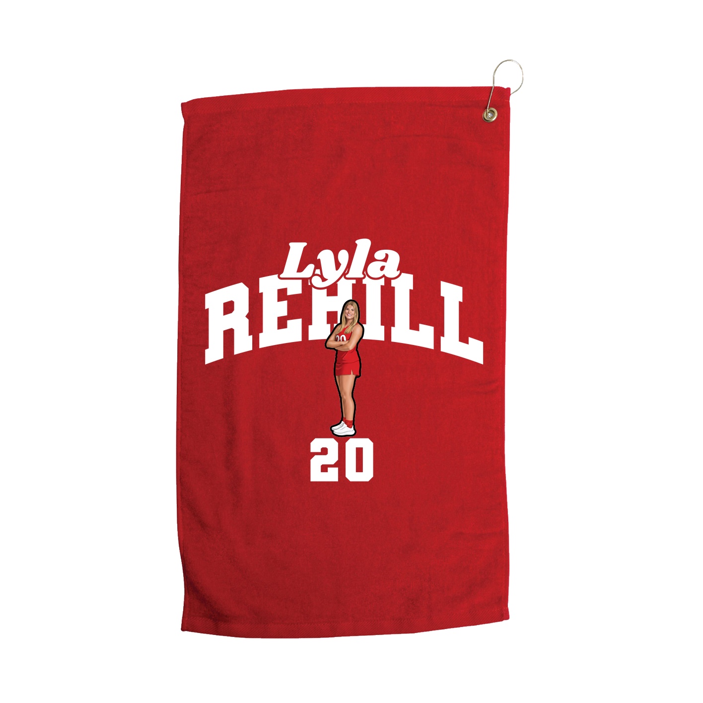 Golf Towel — Signature Arch in Red