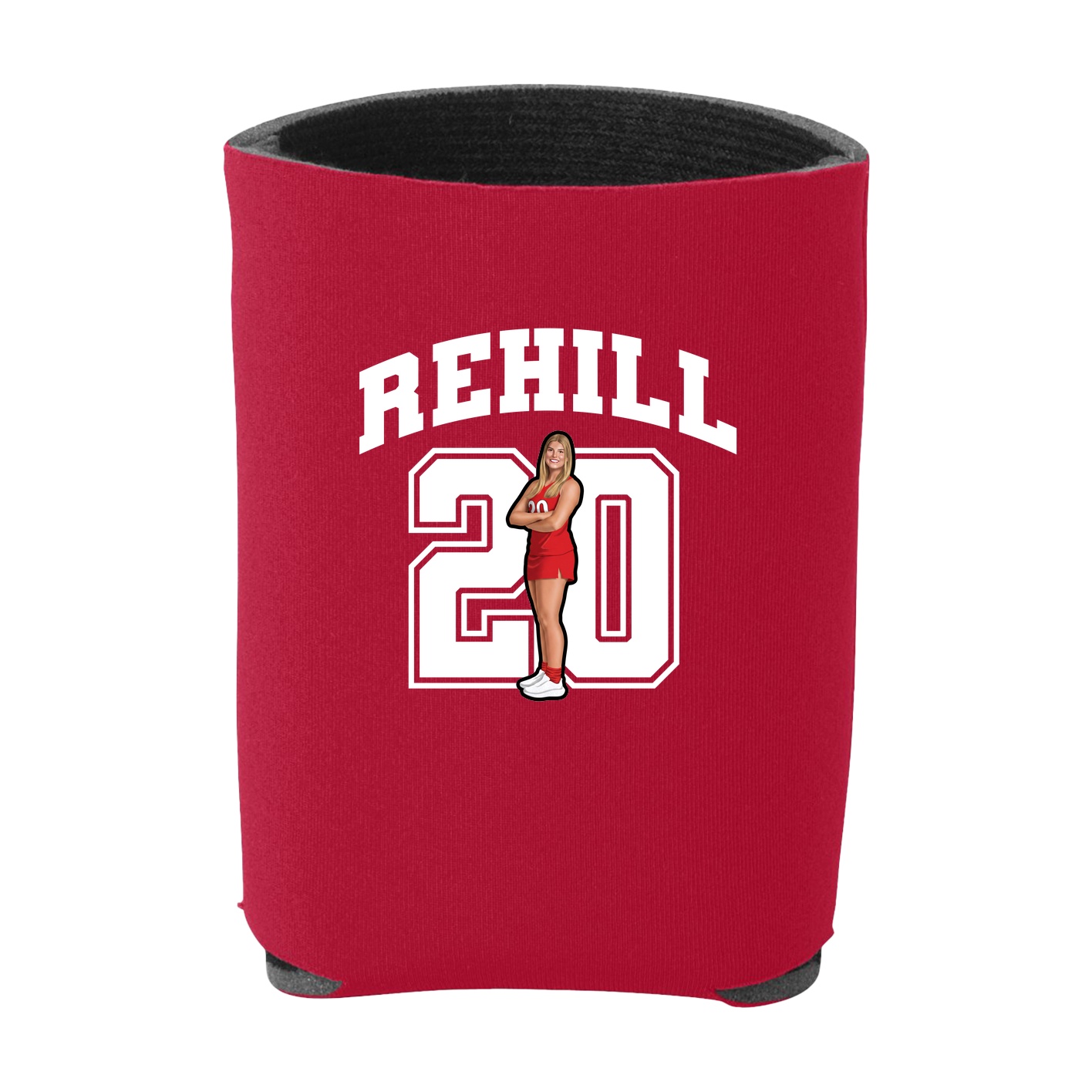 Can Holder — Number in Red
