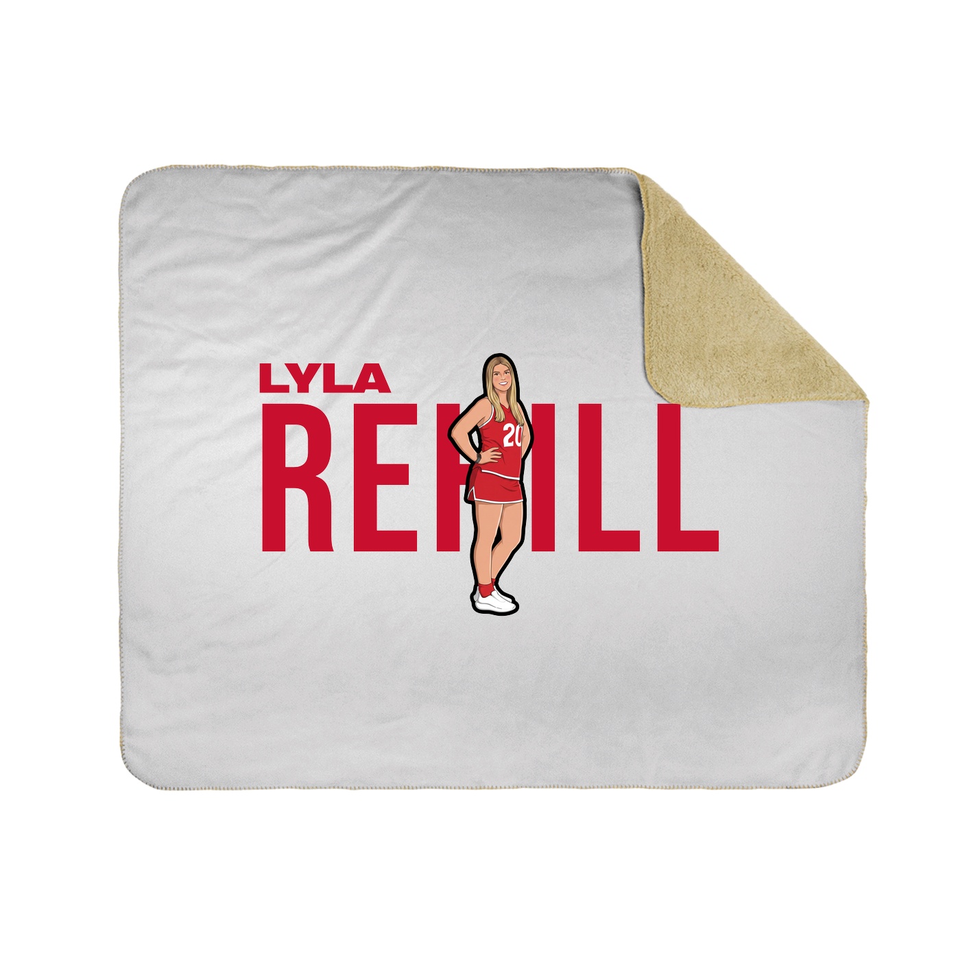 Throw Blanket — Player Name in White
