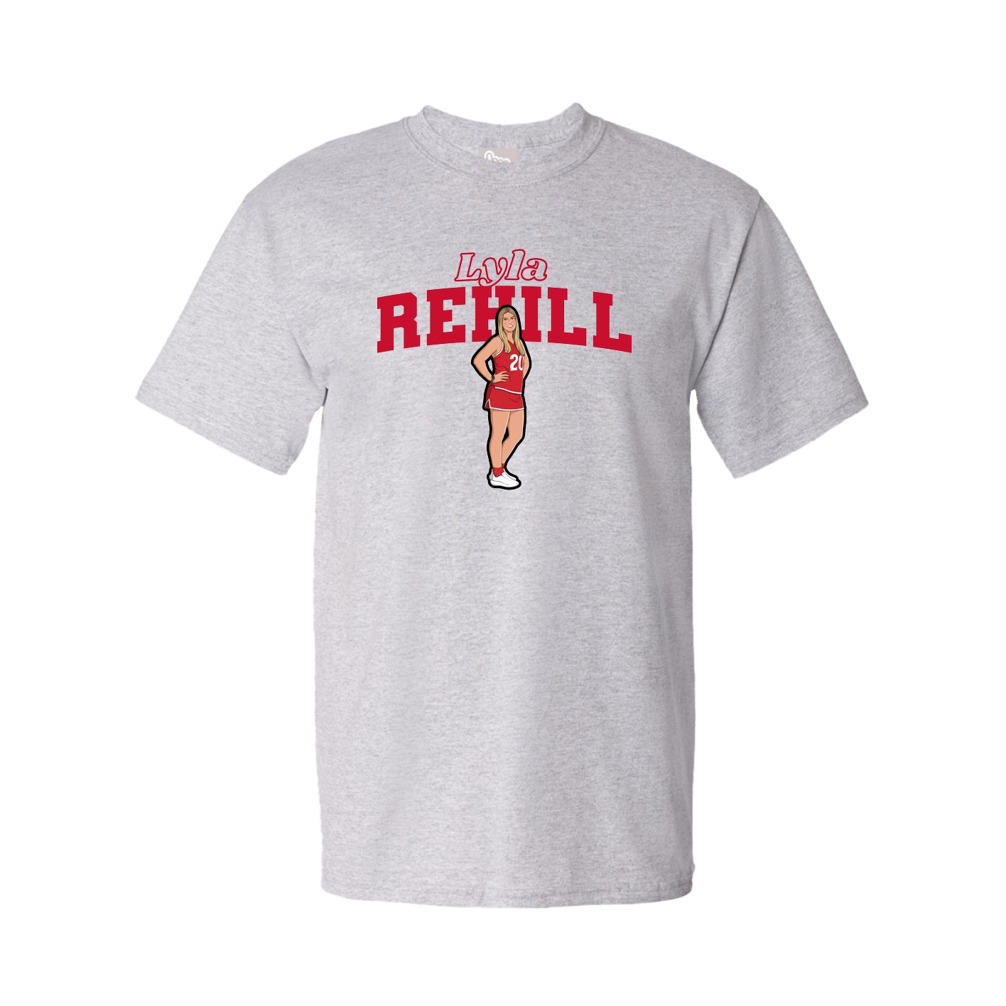 Youth Tee — Name Arch in Grey