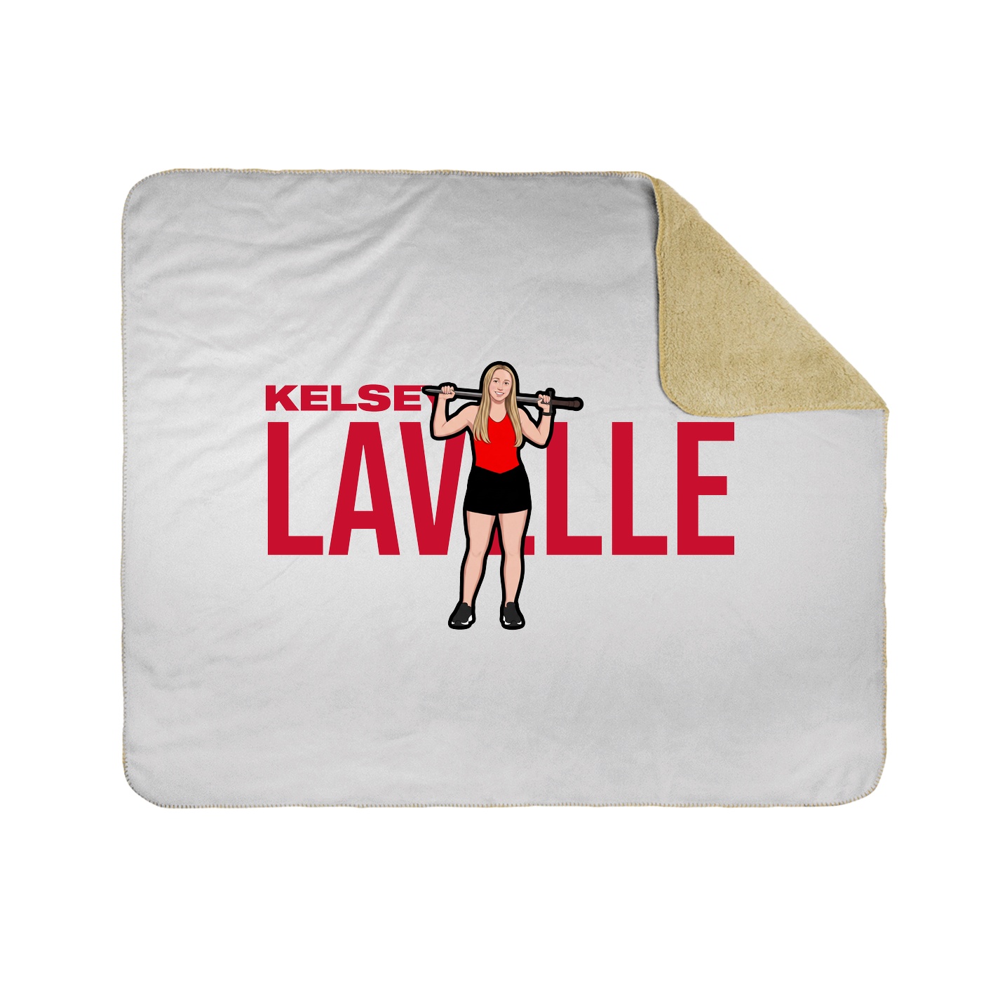 Throw Blanket — Player Name in White