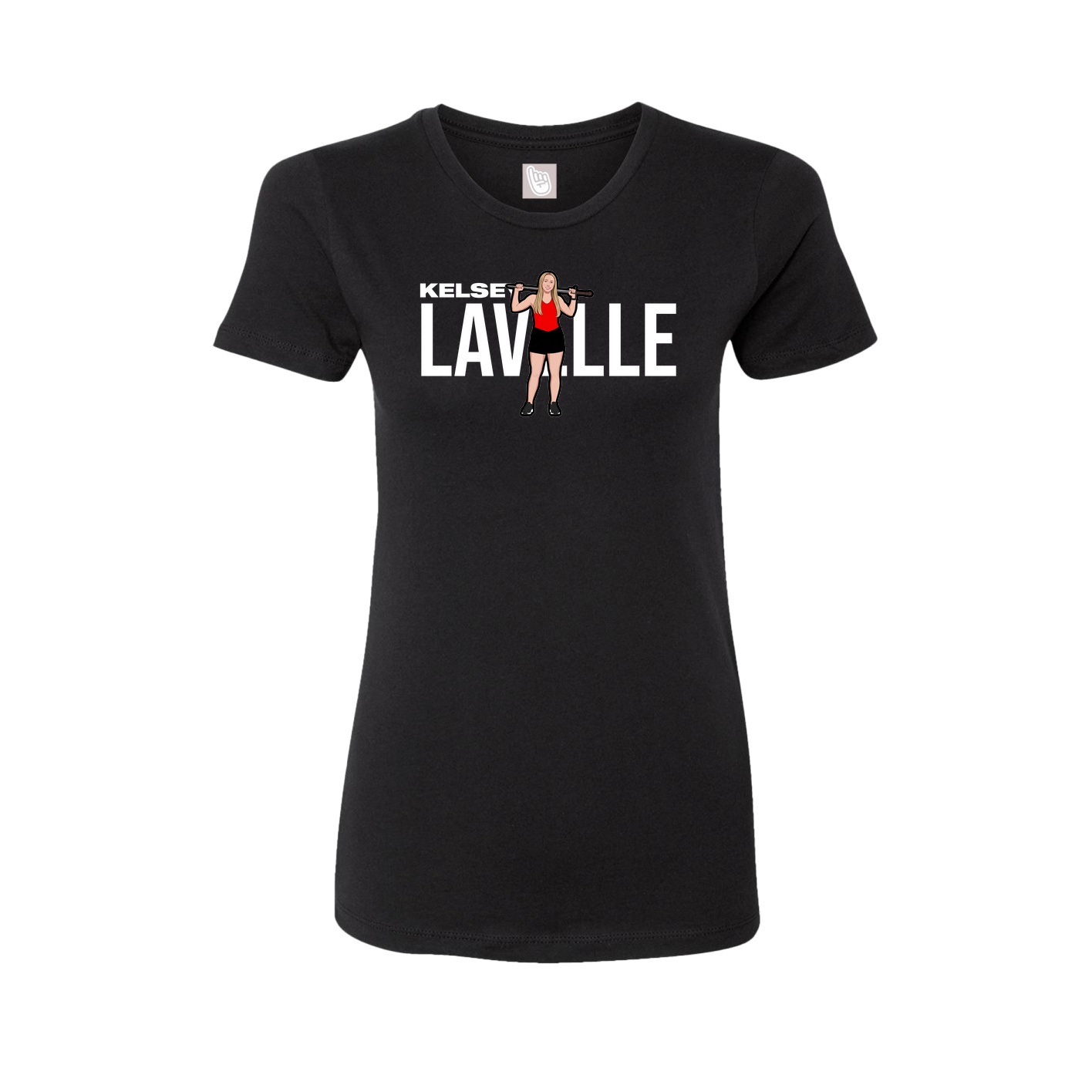 Fitted Women's Tee — Player Name in Black