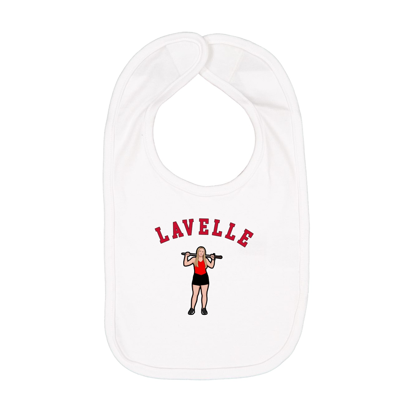 Infant Bib — Shirsey Arch in White
