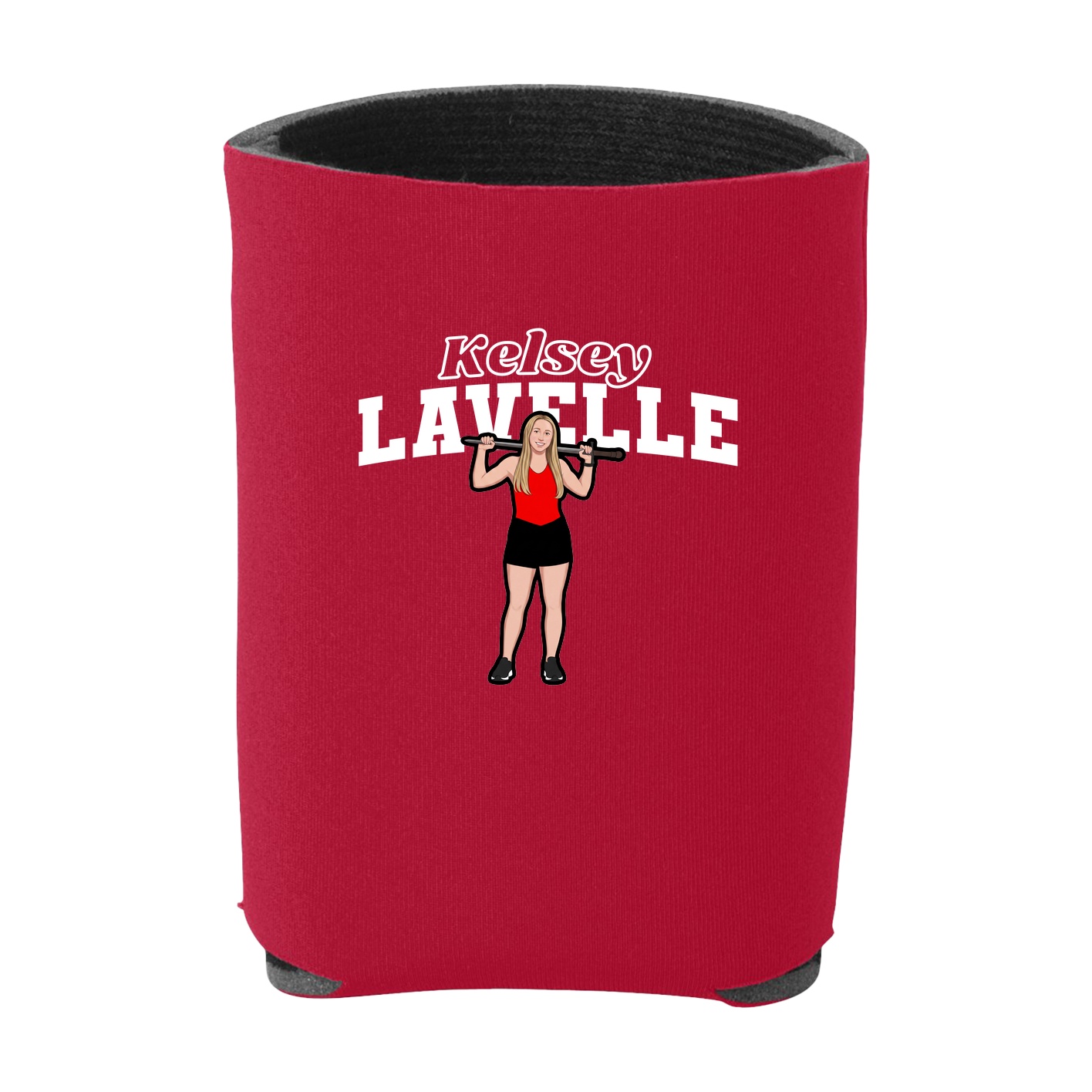 Can Holder — Name Arch in Red