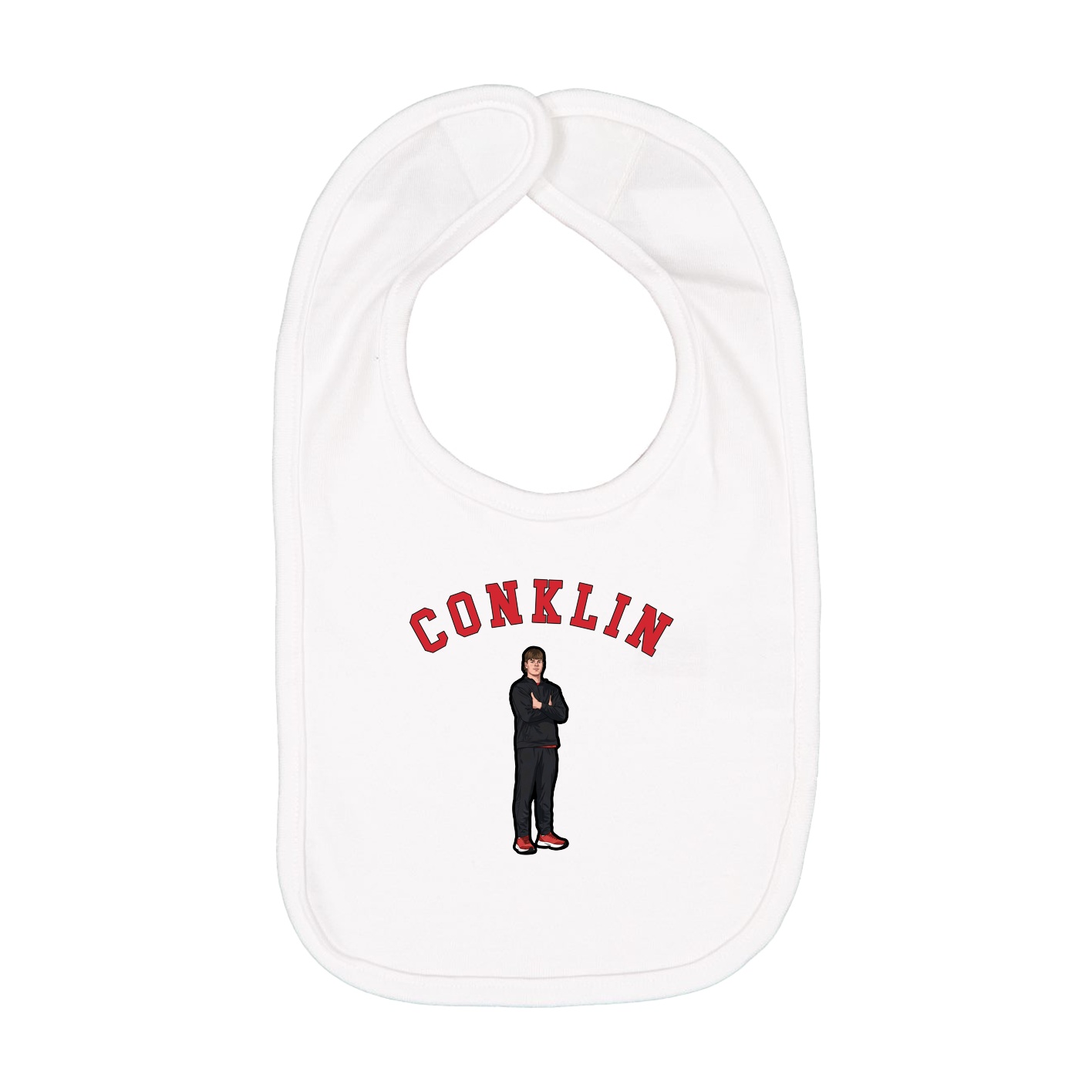 Infant Bib — Shirsey Arch in White