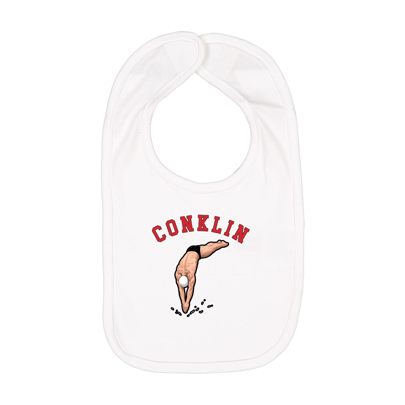 Infant Bib — Shirsey Arch in White